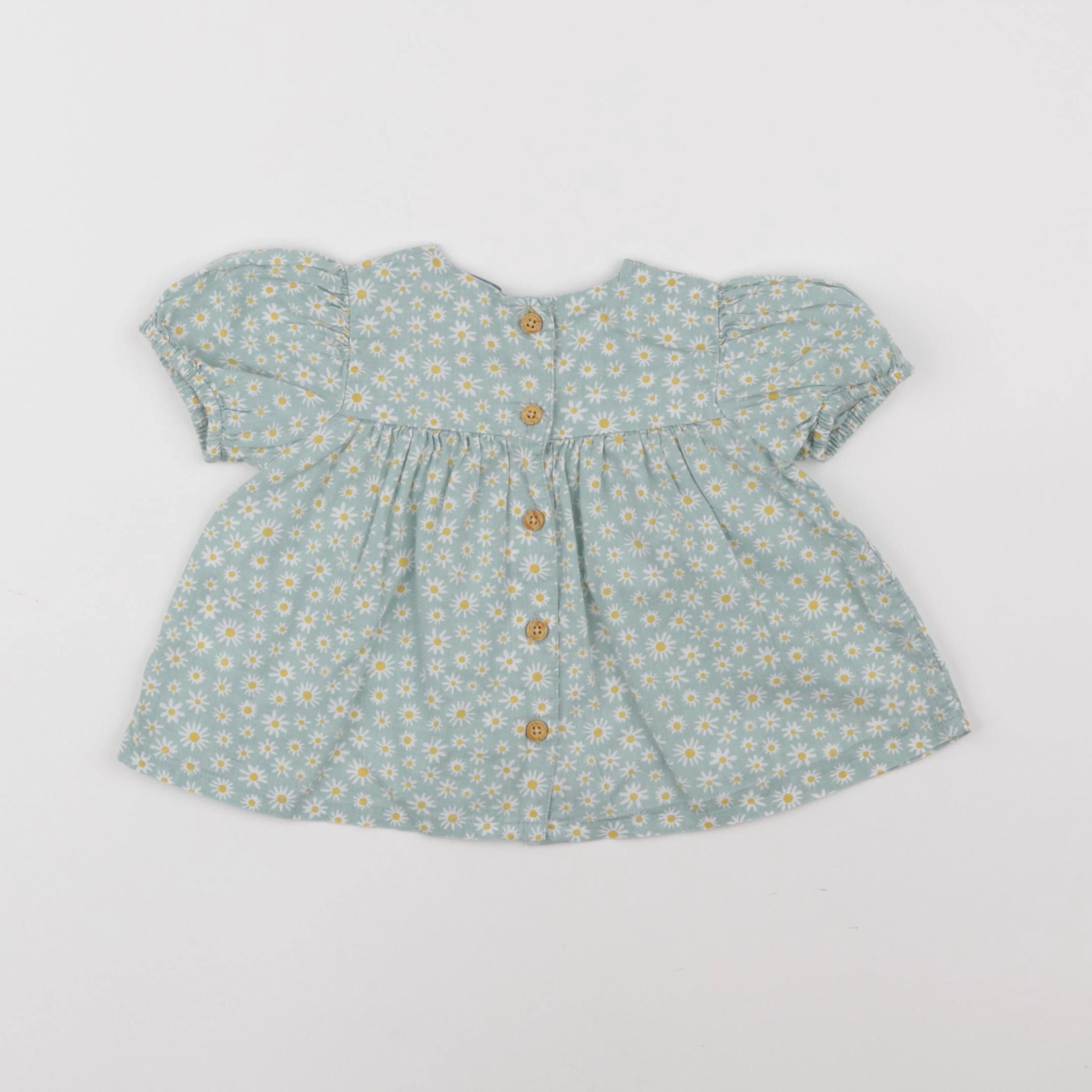 Vertbaudet - blouse vert - 6 mois