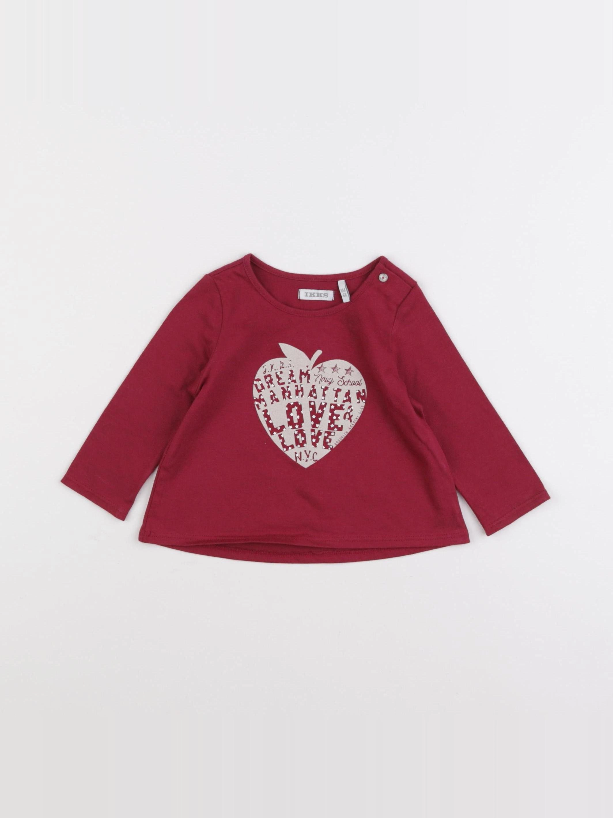 IKKS - tee-shirt rose - 6 mois