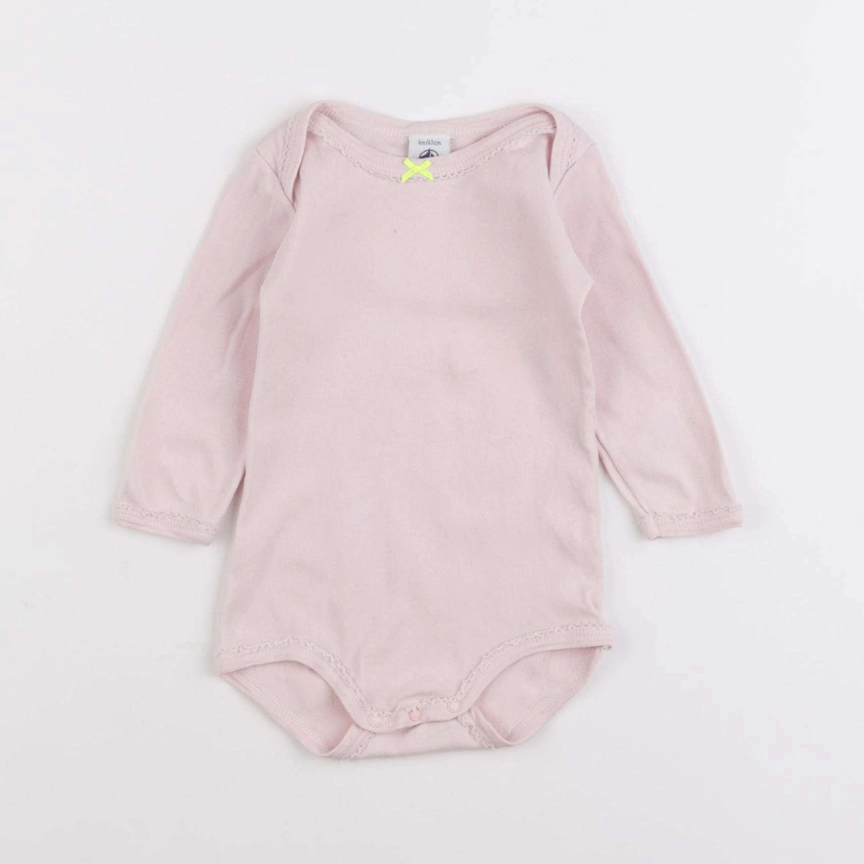 Petit Bateau - body rose - 6 mois