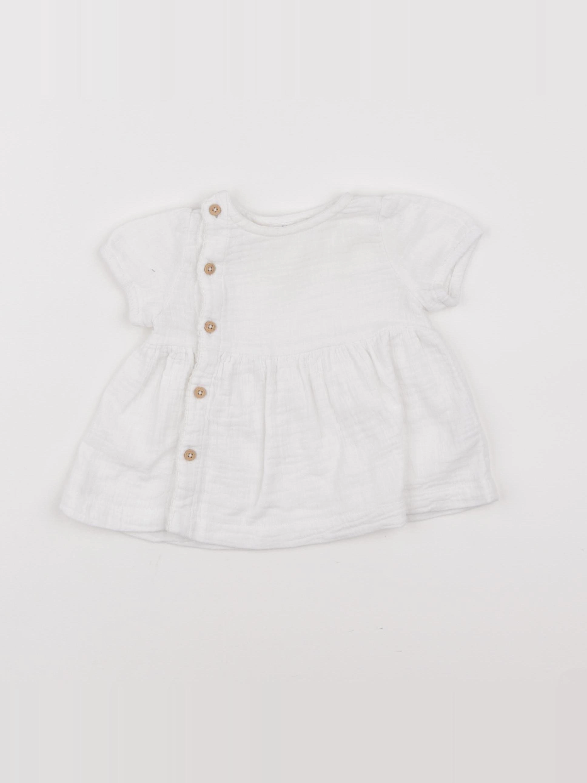 Boutchou - blouse blanc - 6 mois