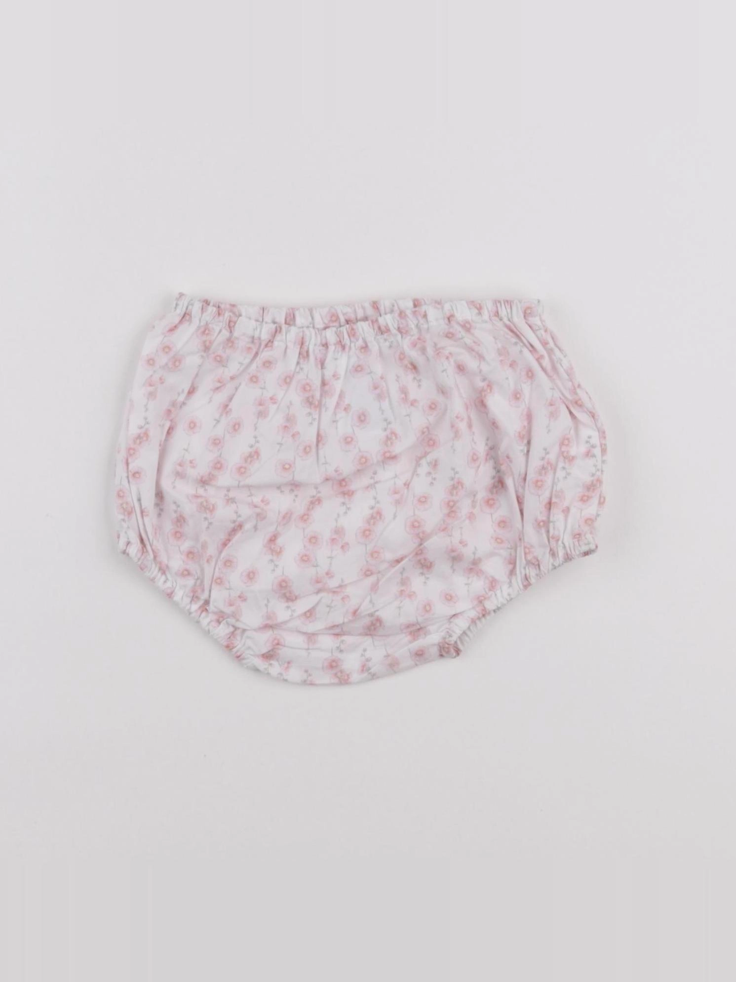 Jacadi - bloomer blanc, rose - 6 mois