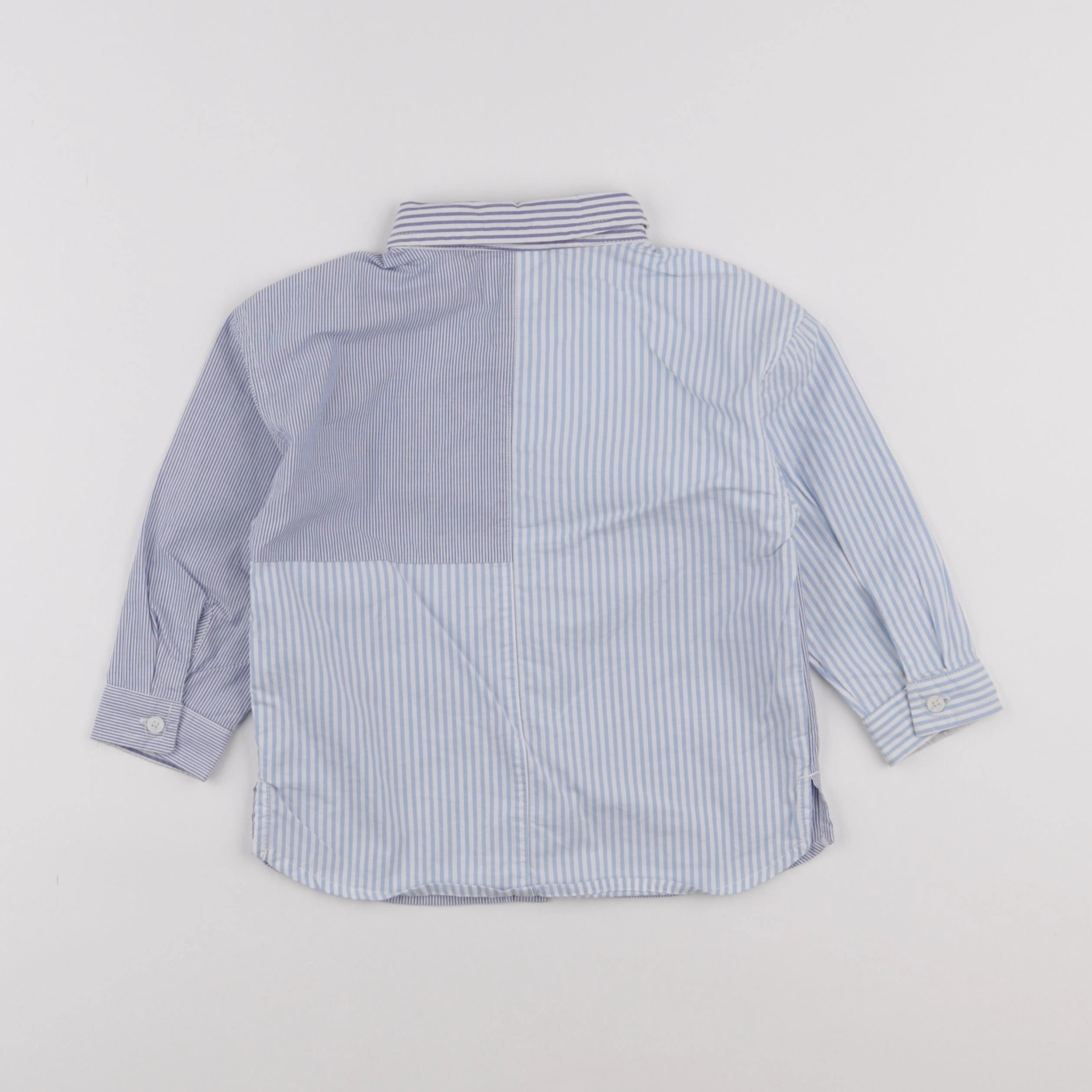 Zara - chemise bleu, blanc - 18 mois à 2 ans