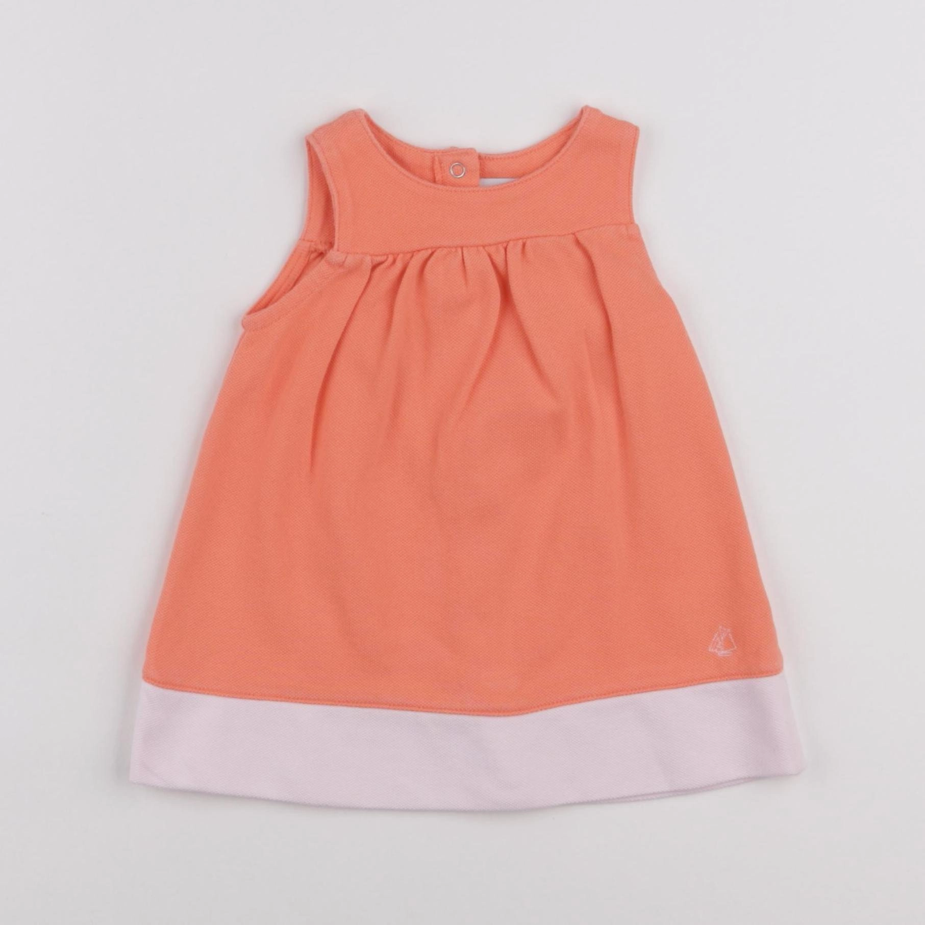 Petit Bateau - robe orange - 3 mois