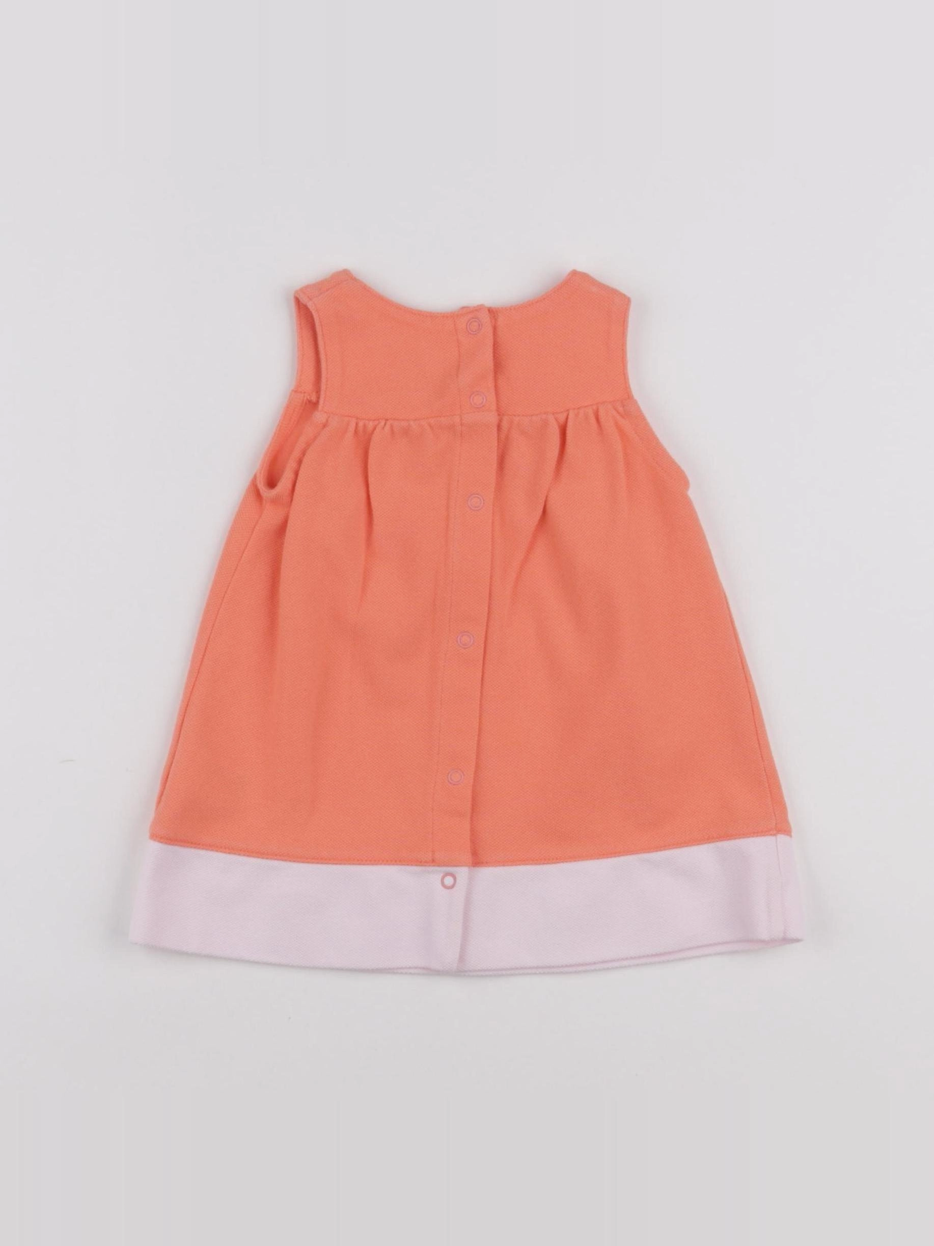 Petit Bateau - robe orange - 3 mois