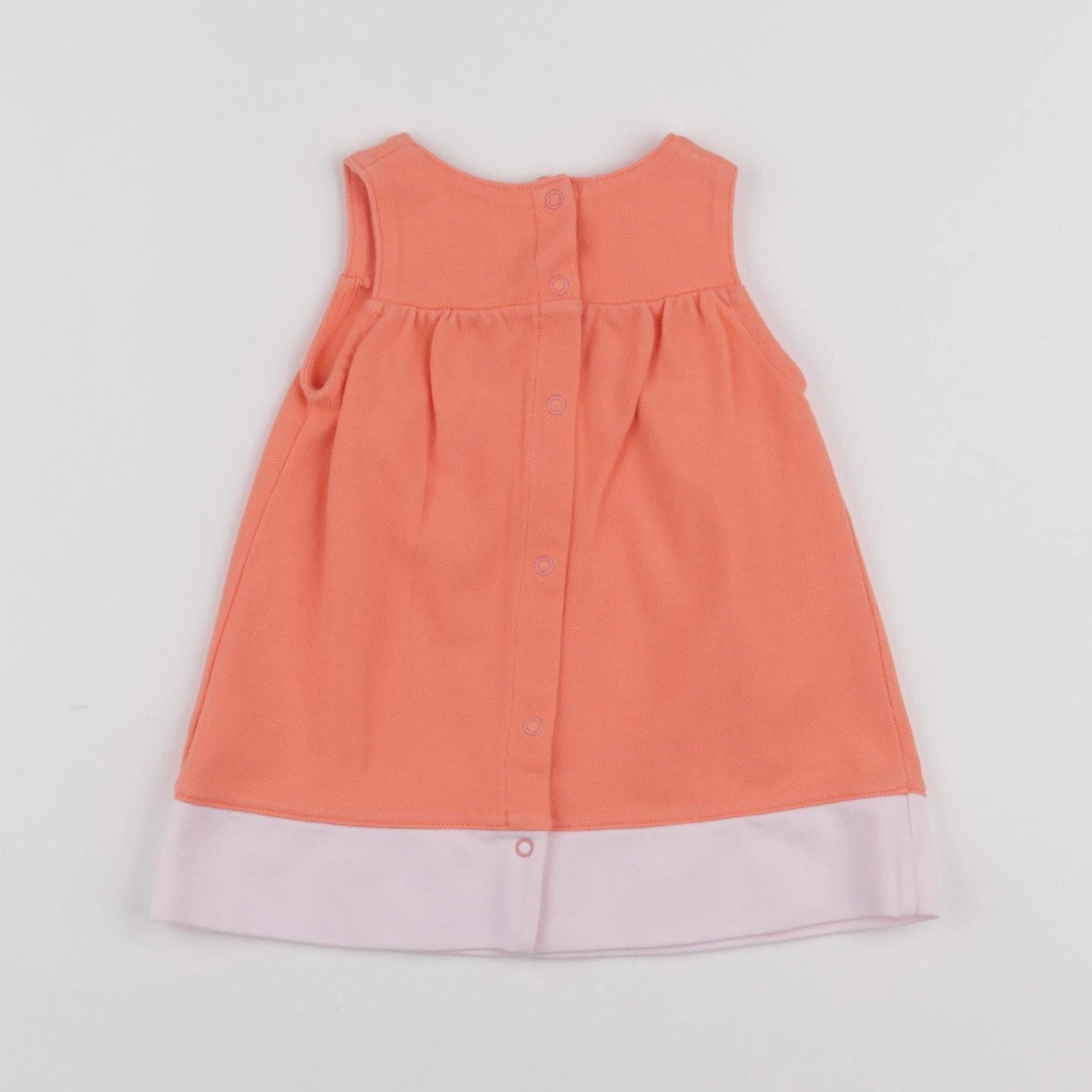 Petit Bateau - robe orange - 3 mois