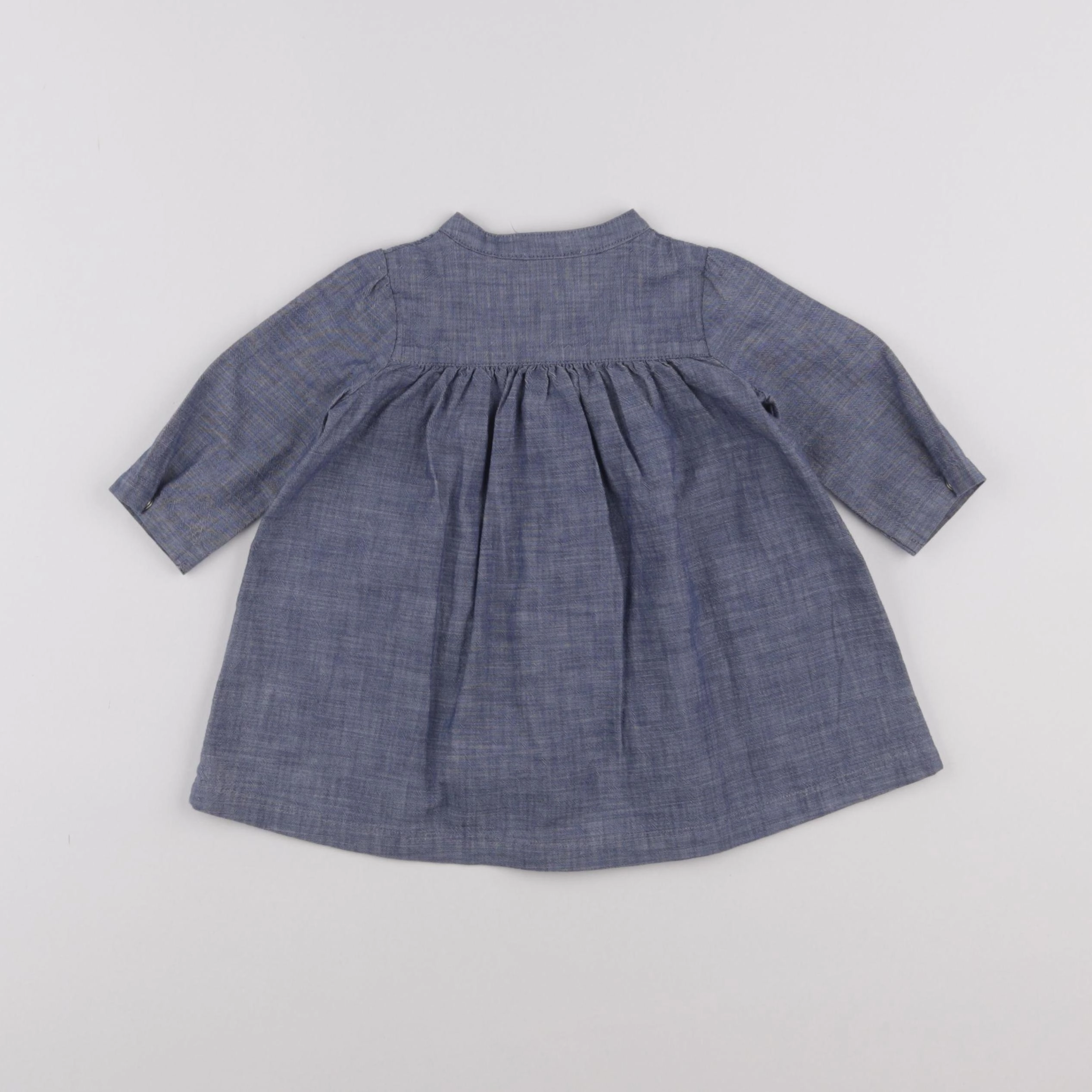 Petit Bateau - robe bleu - 6 mois