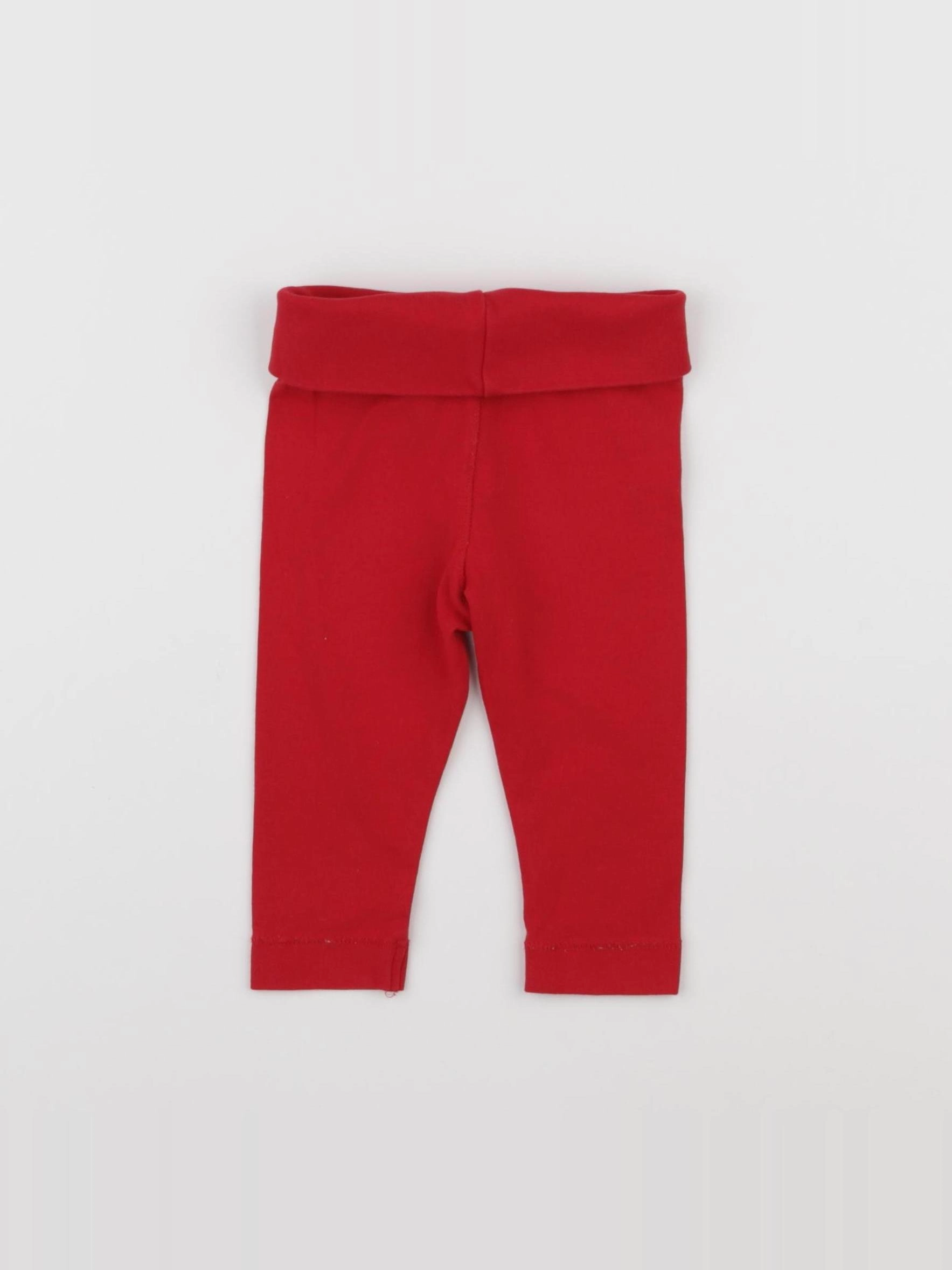 H&M - legging rouge - 6 mois