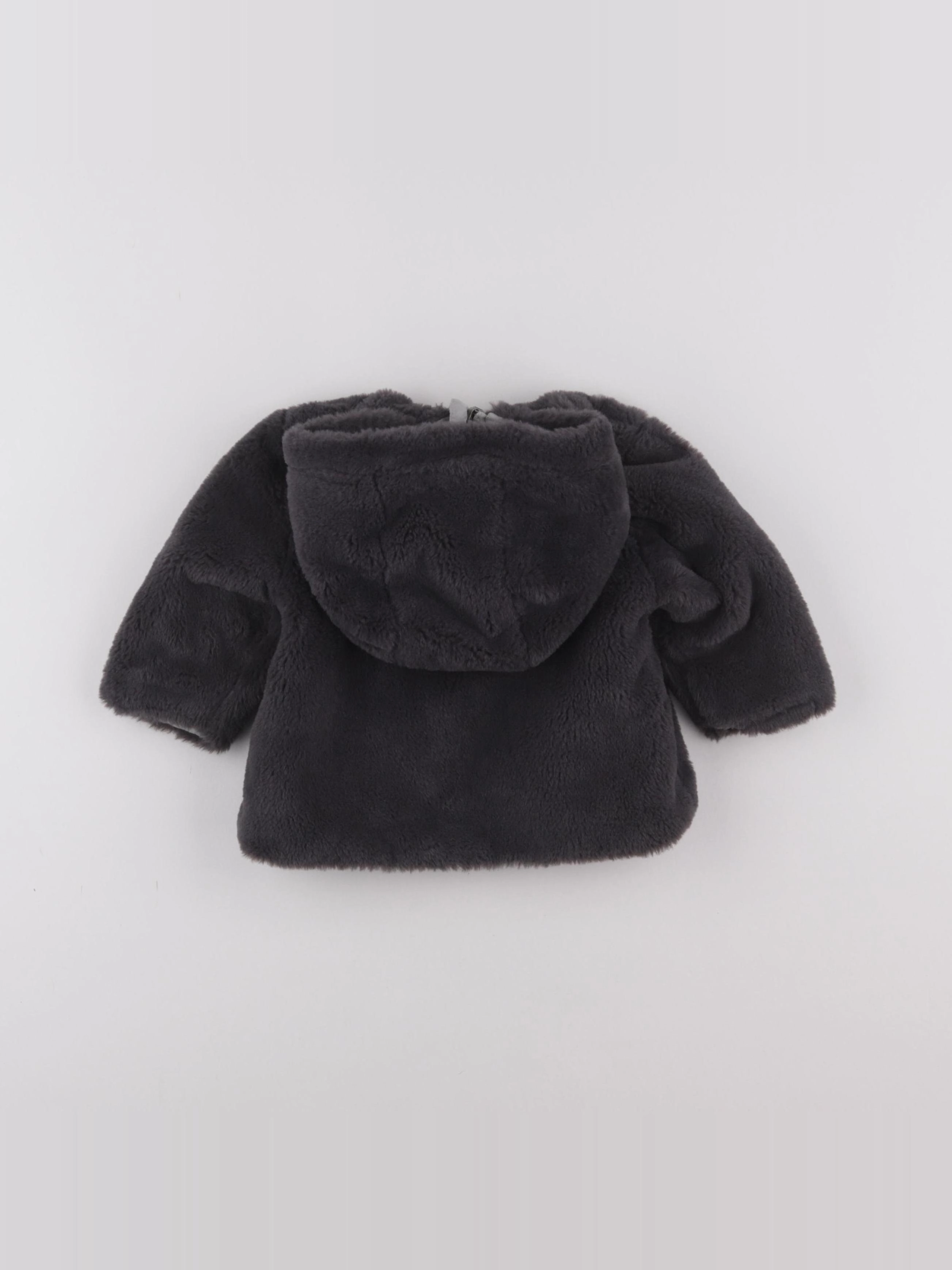 Vertbaudet - manteau réversible gris - 6 mois