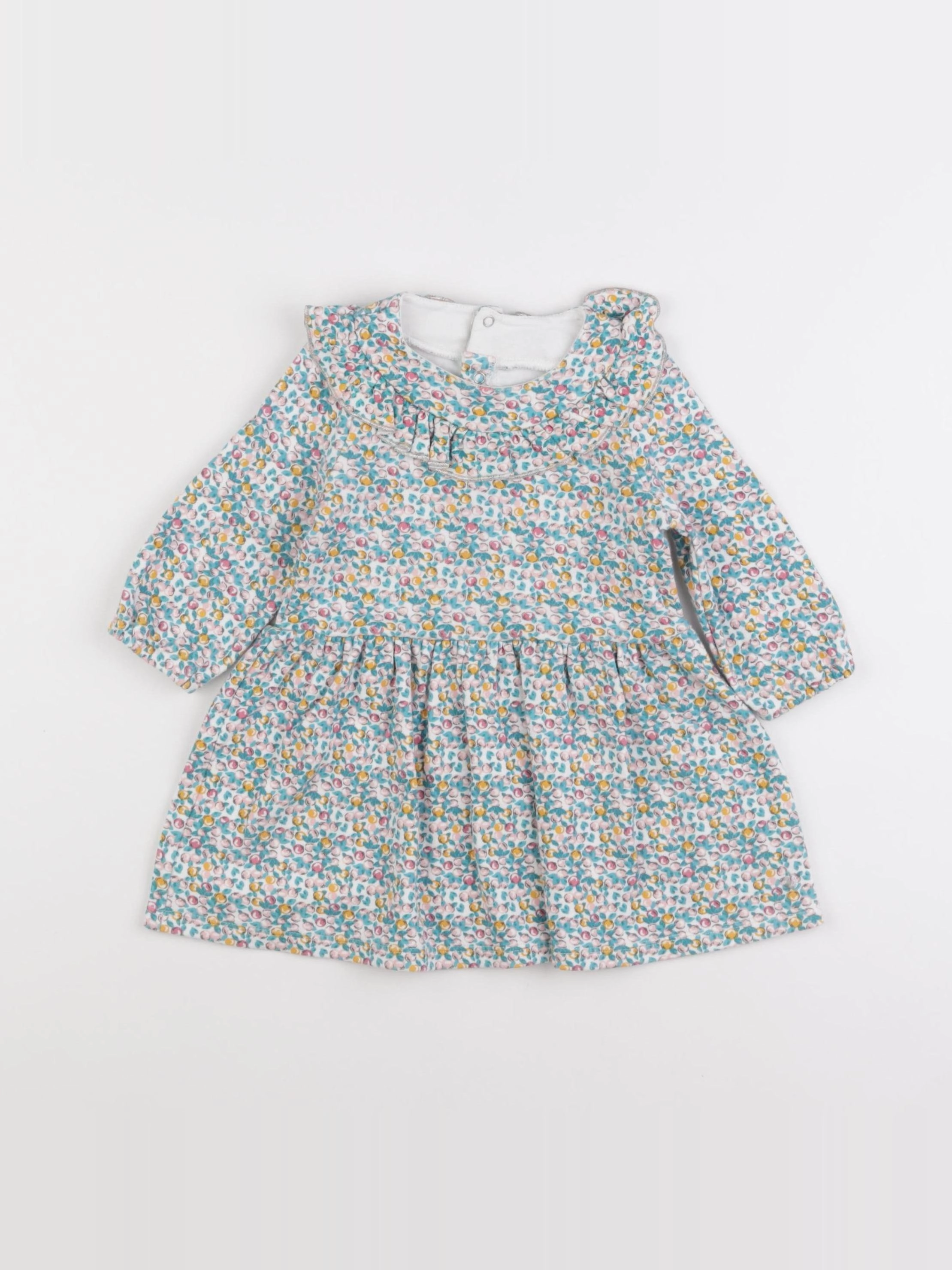 Petit Bateau - robe multicolore - 12 mois