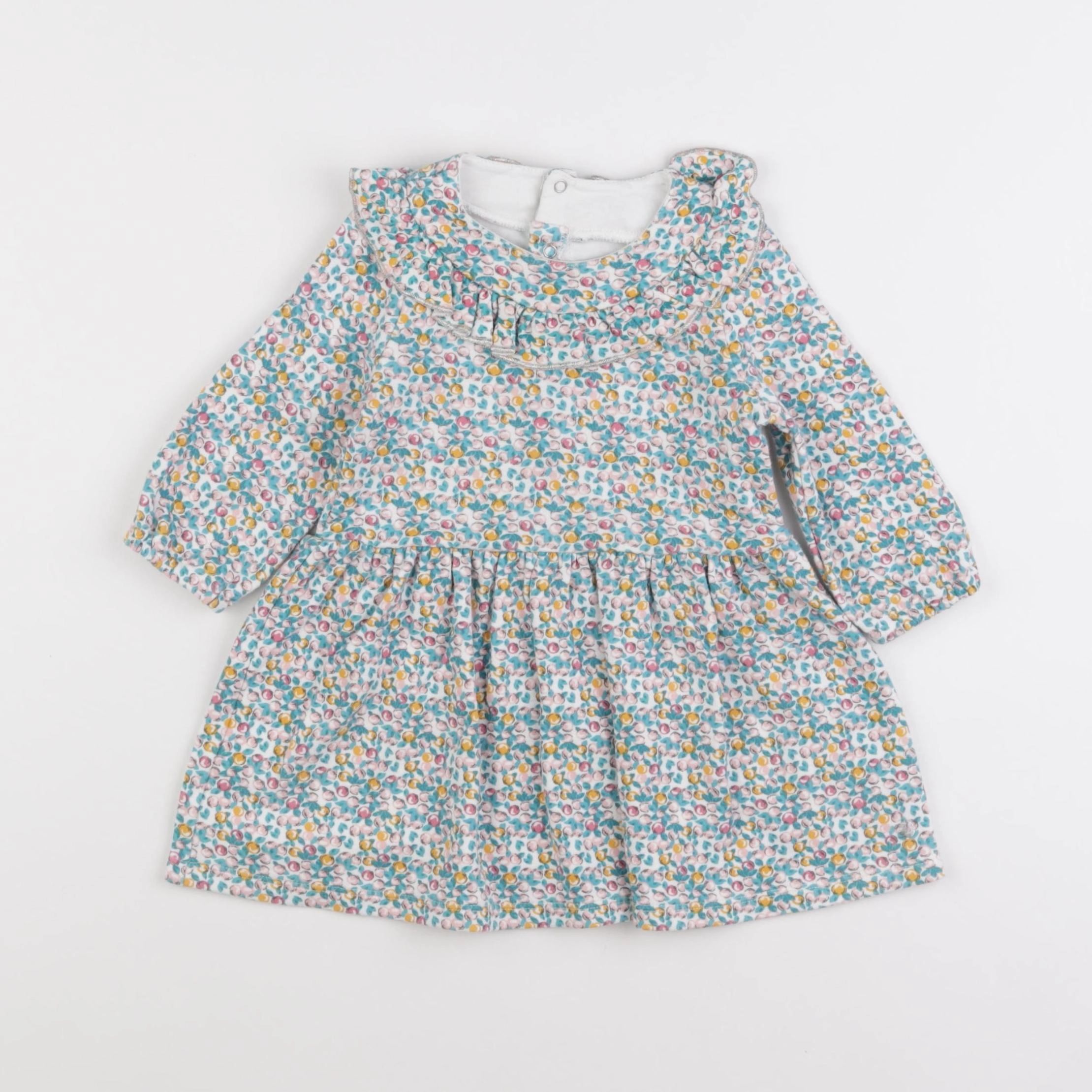 Petit Bateau - robe multicolore - 12 mois