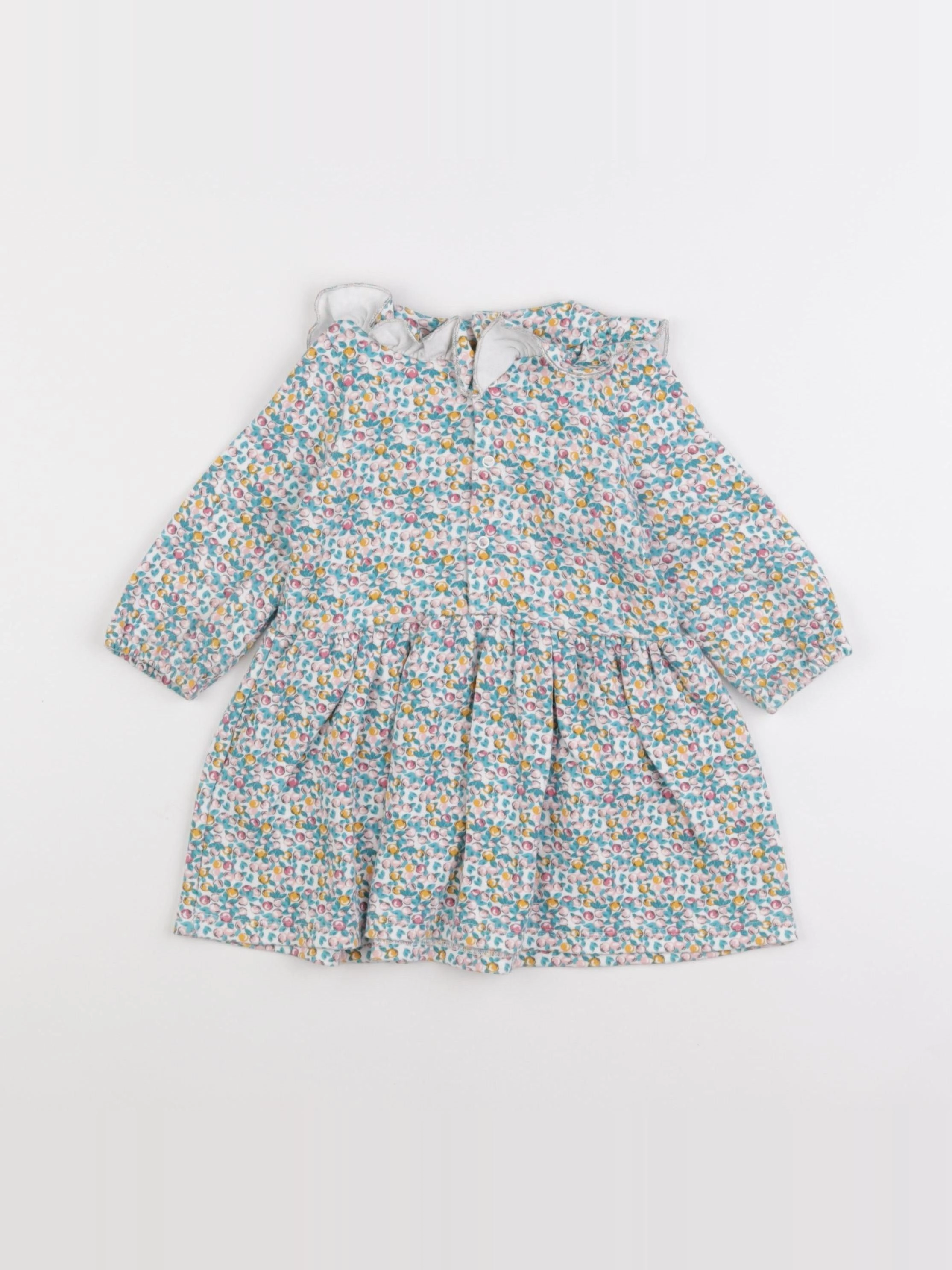 Petit Bateau - robe multicolore - 12 mois