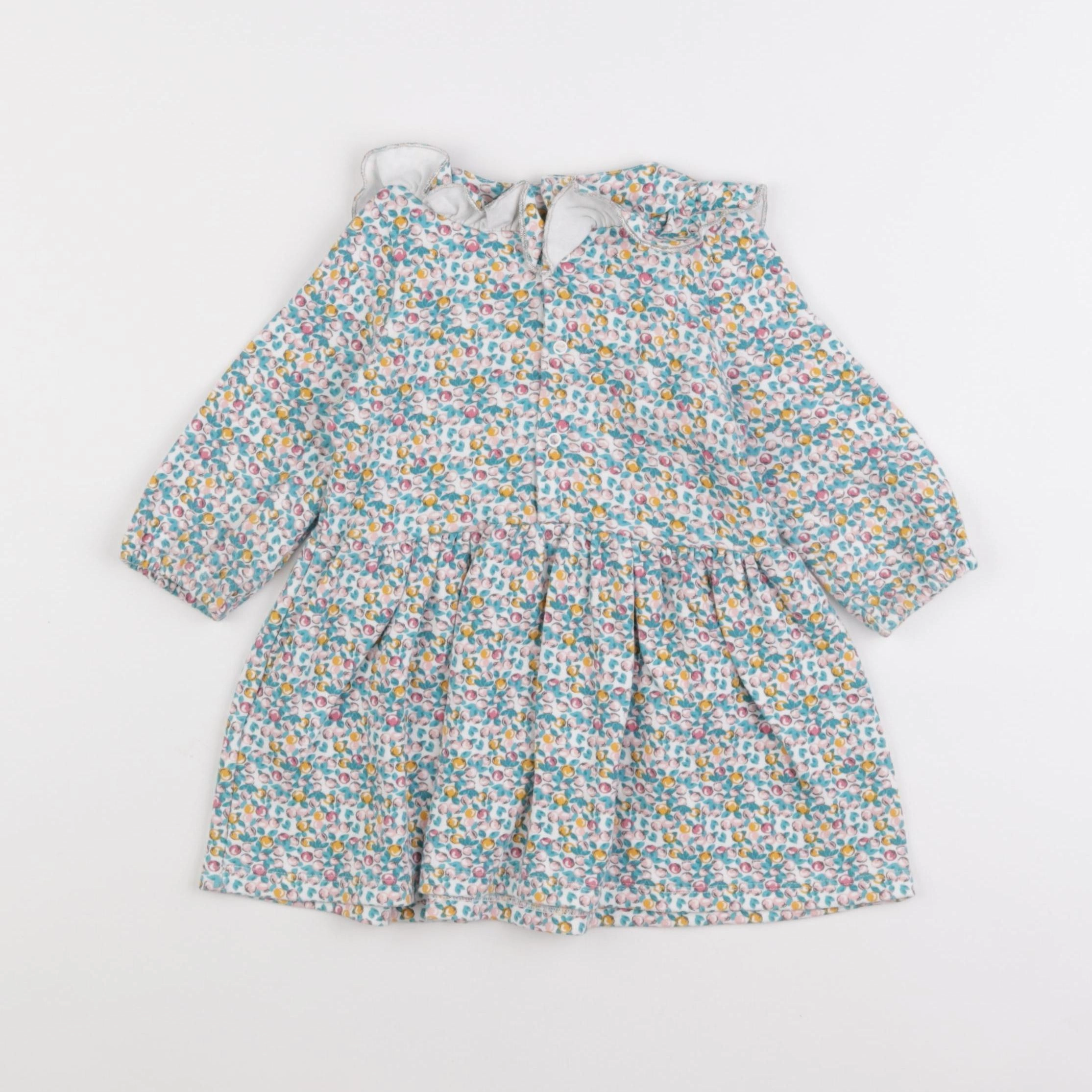 Petit Bateau - robe multicolore - 12 mois