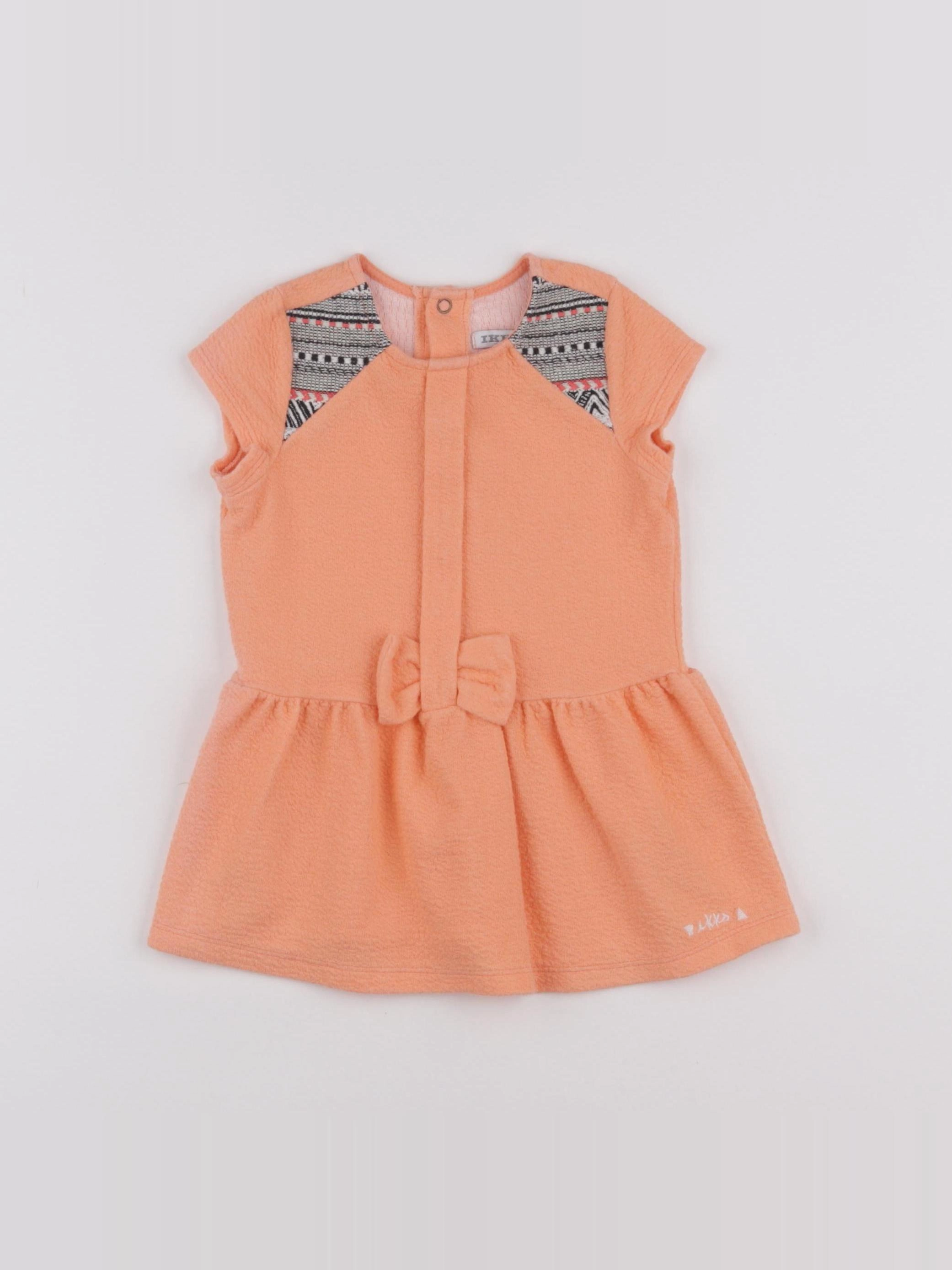 IKKS - robe orange - 12 mois
