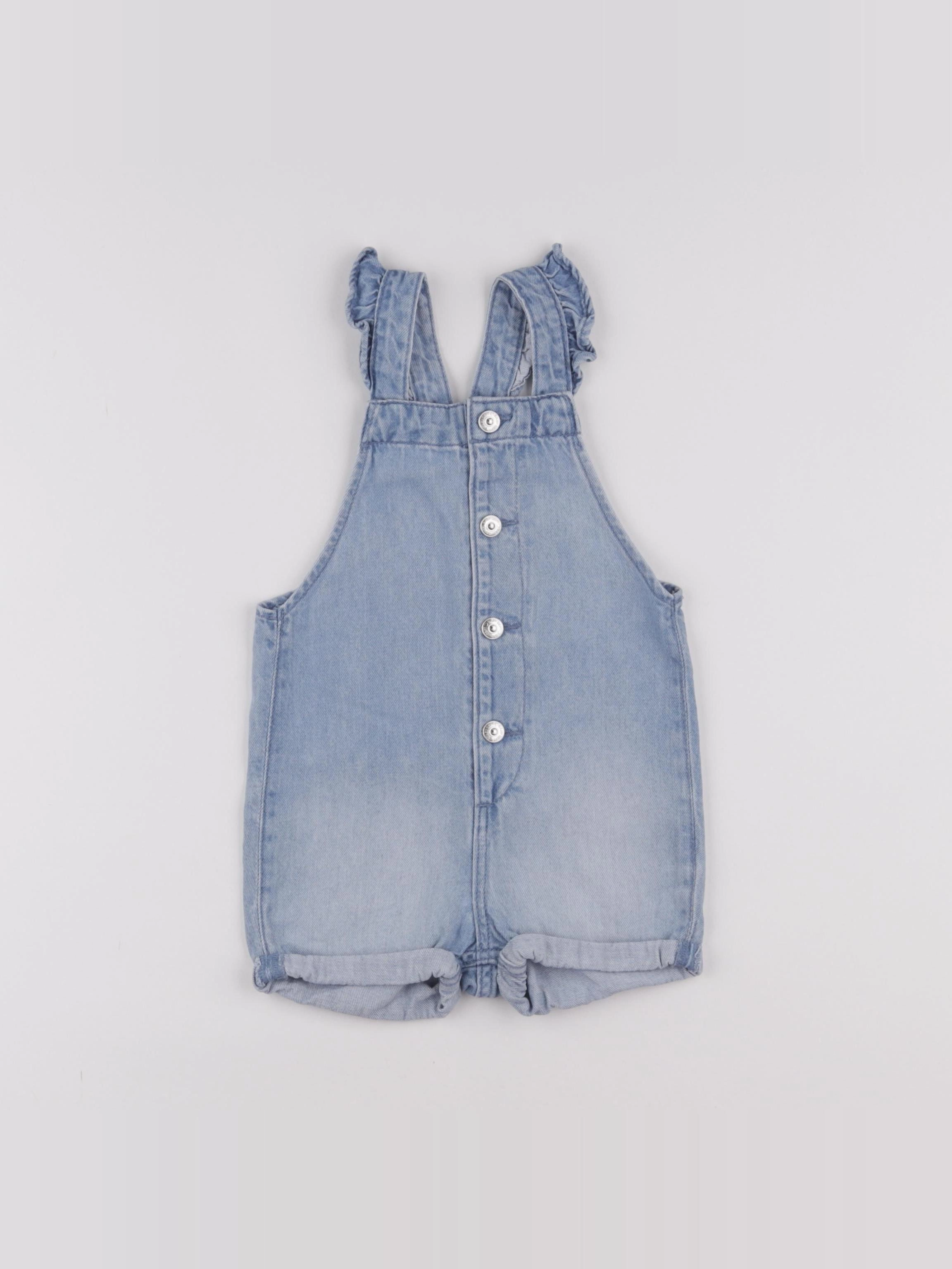 H&M - salopette bleu - 6/9 mois
