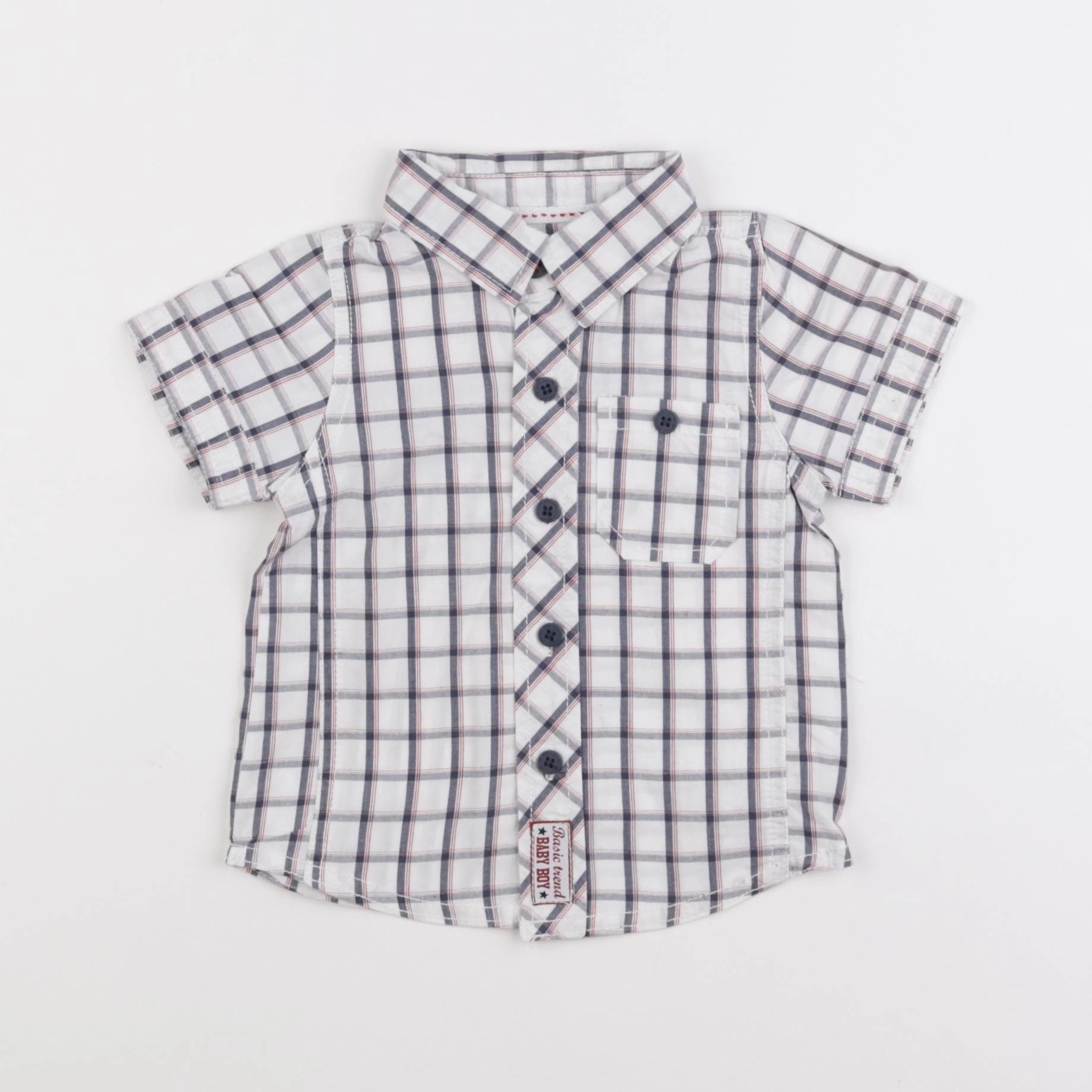 Tape à l'oeil - chemise bleu, blanc - 12 mois