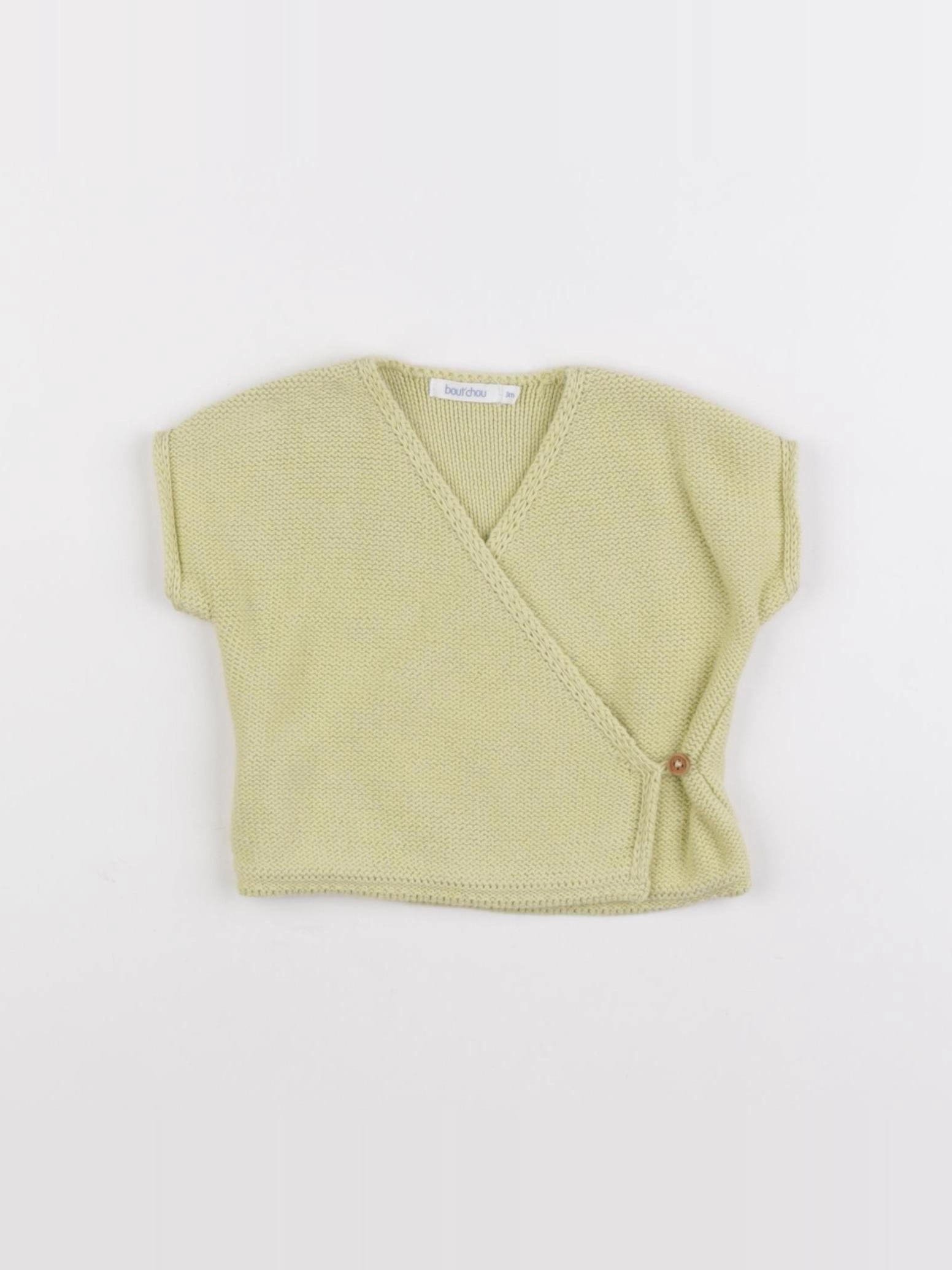 Boutchou - gilet vert - 3 mois