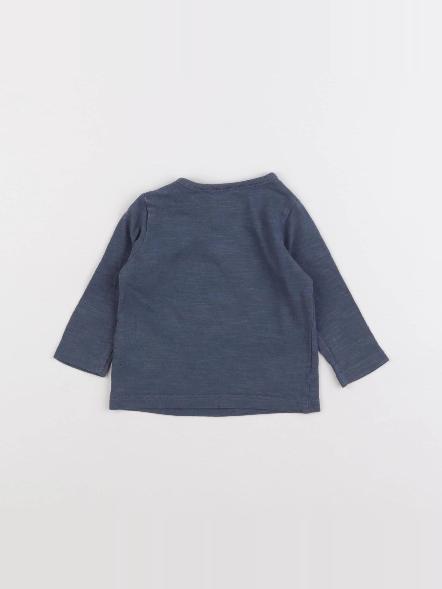 Vertbaudet - tee-shirt bleu - 3 mois