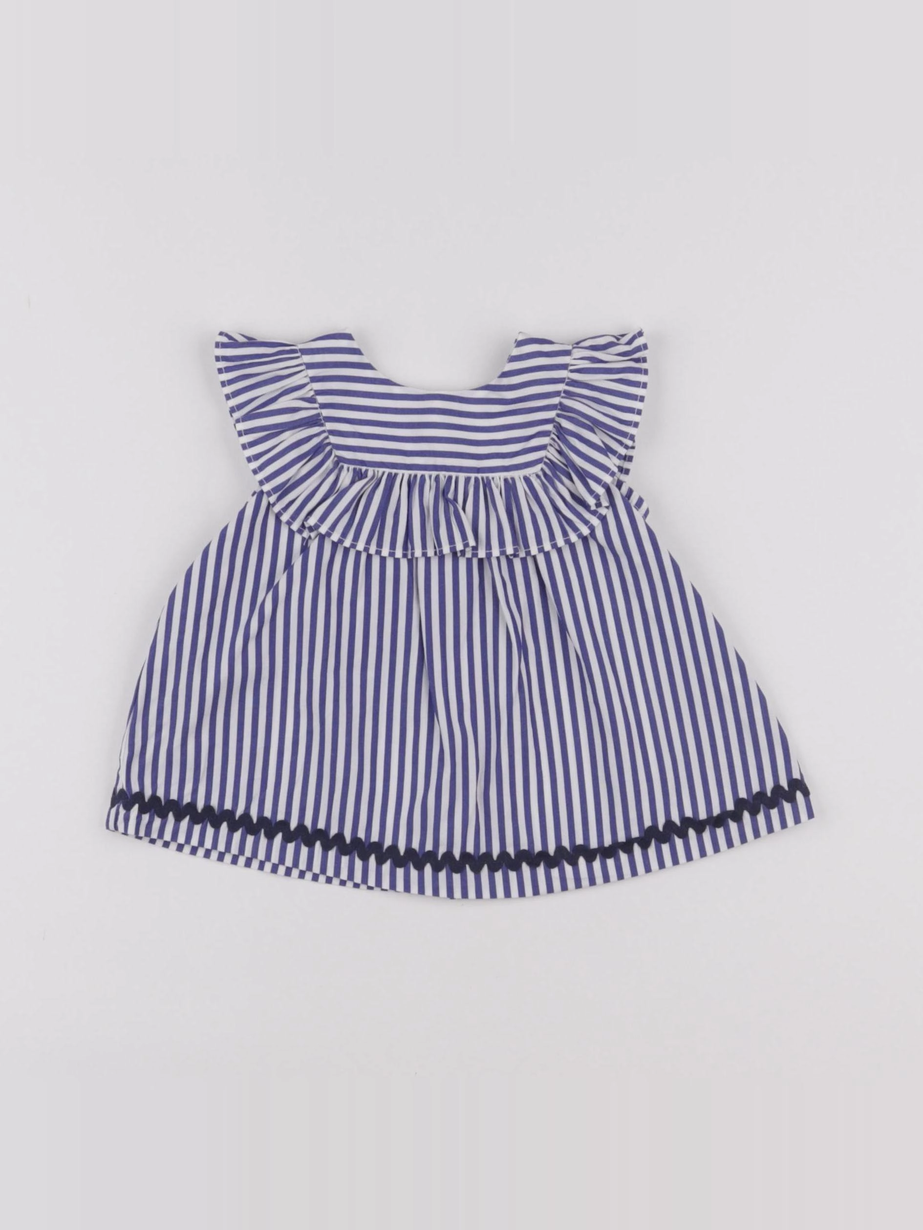 Jacadi - blouse bleu - 6 mois