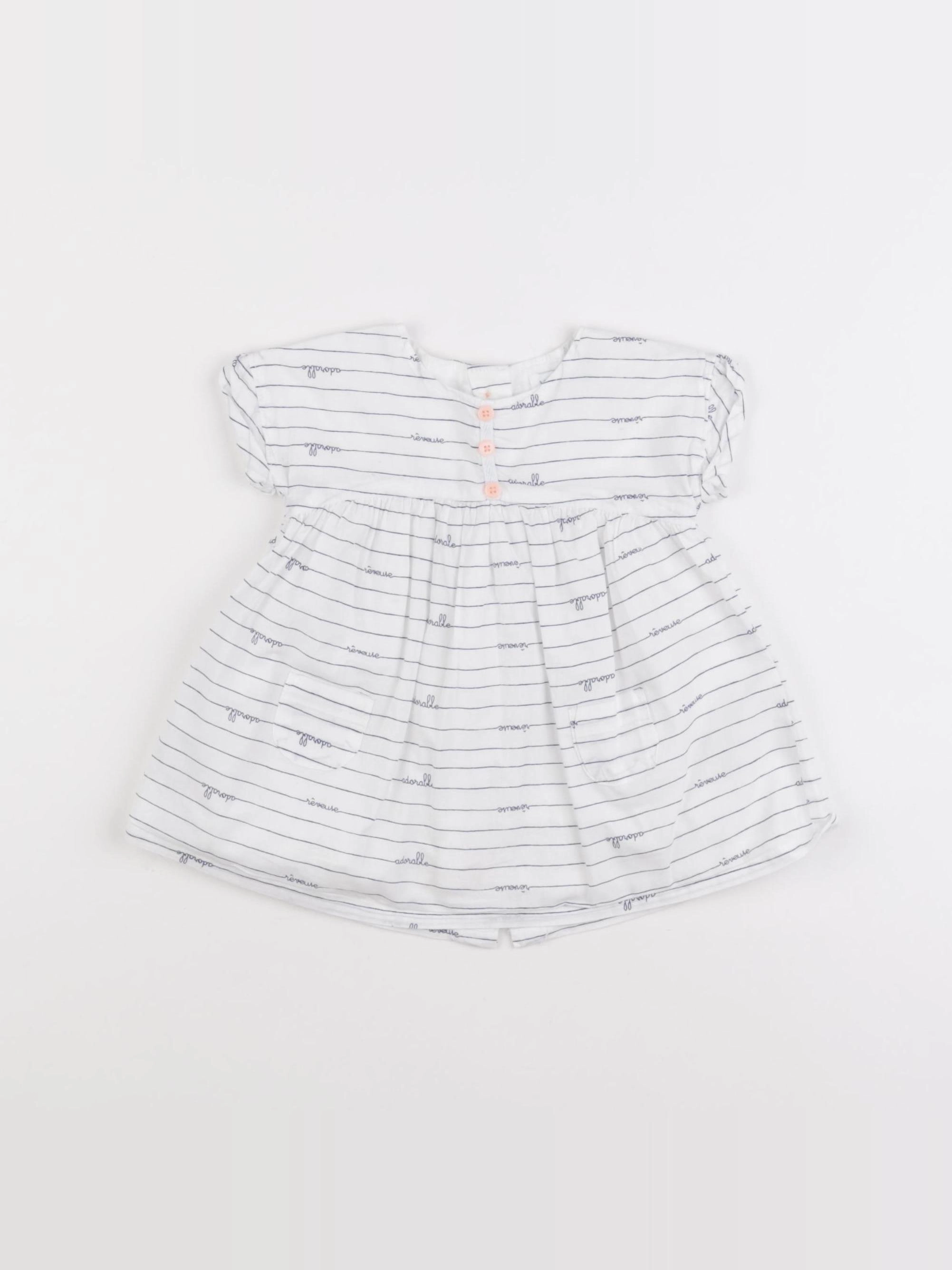 Vertbaudet - robe blanc - 3 mois