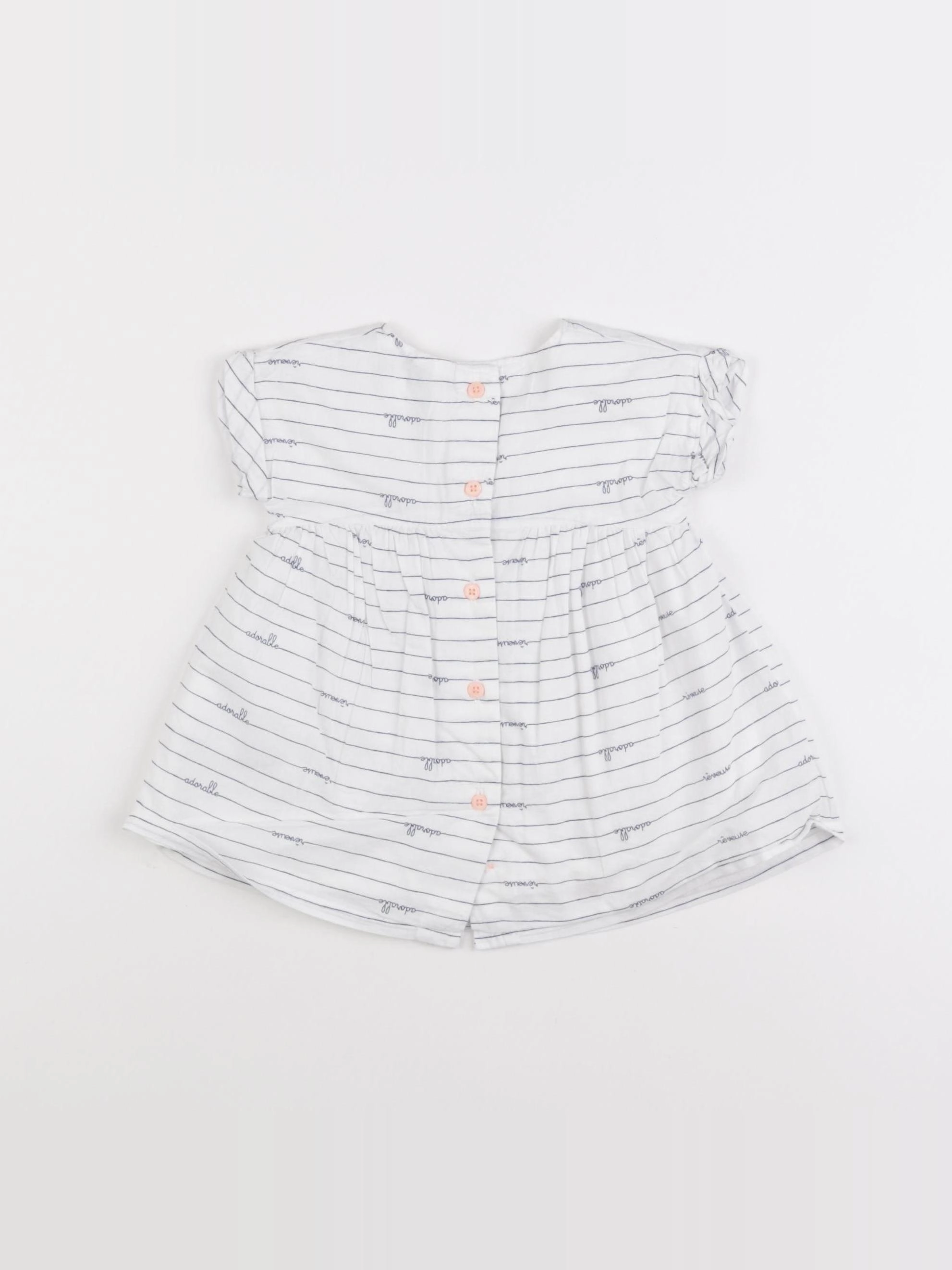 Vertbaudet - robe blanc - 3 mois