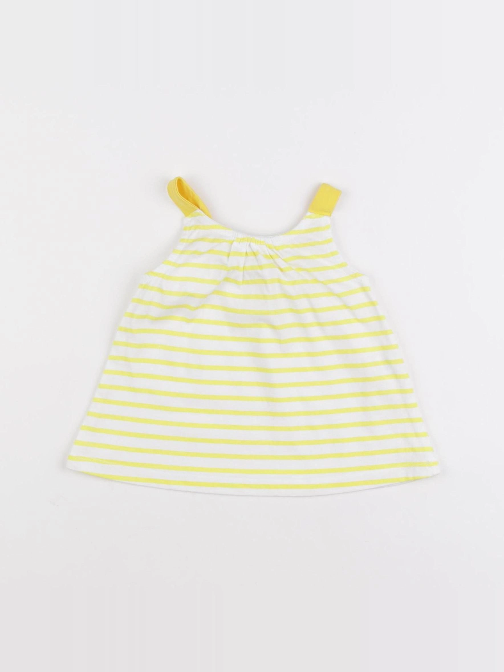 Zara - débardeur jaune - 6/9 mois