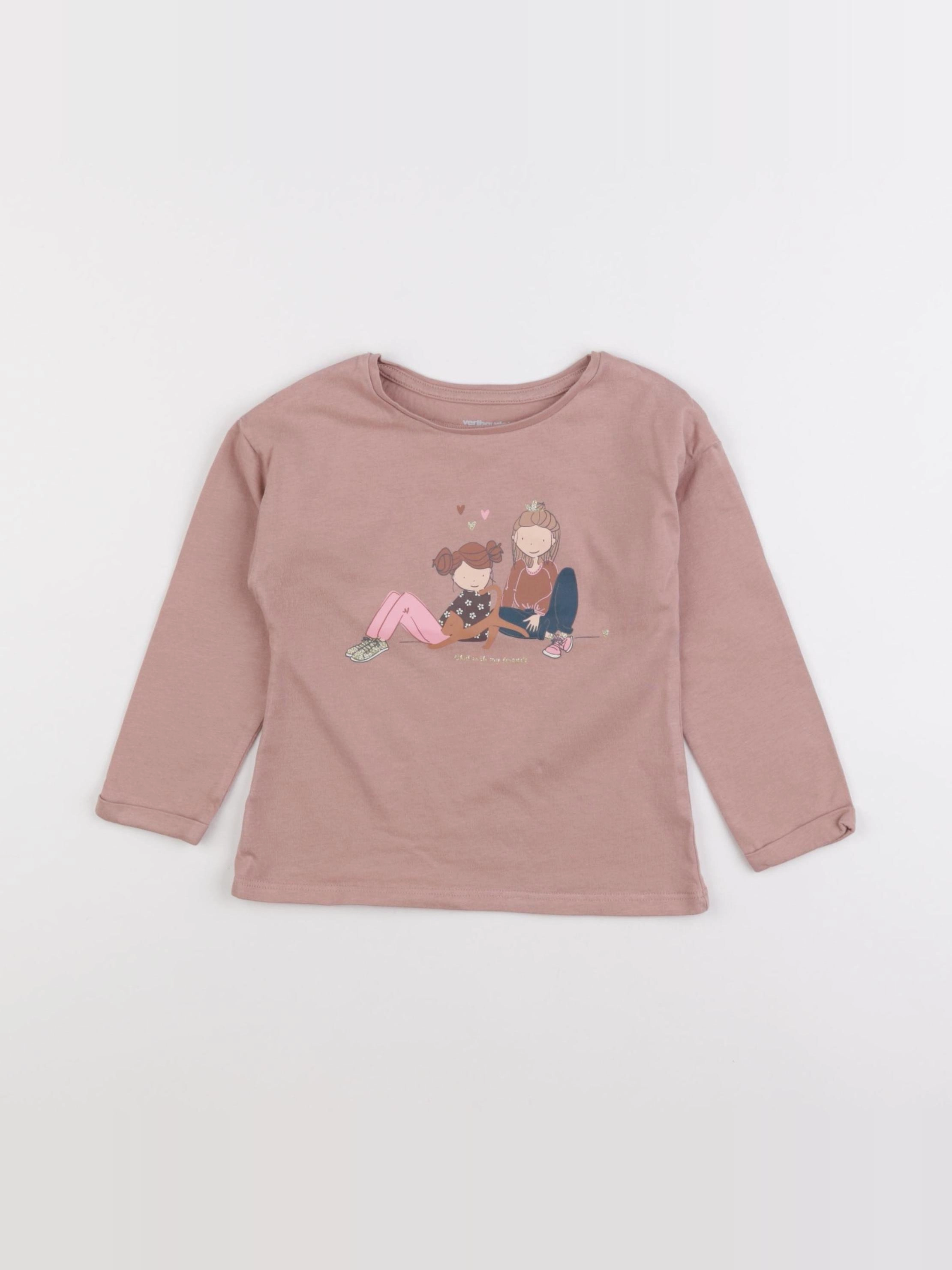 Vertbaudet - tee-shirt rose - 3 ans