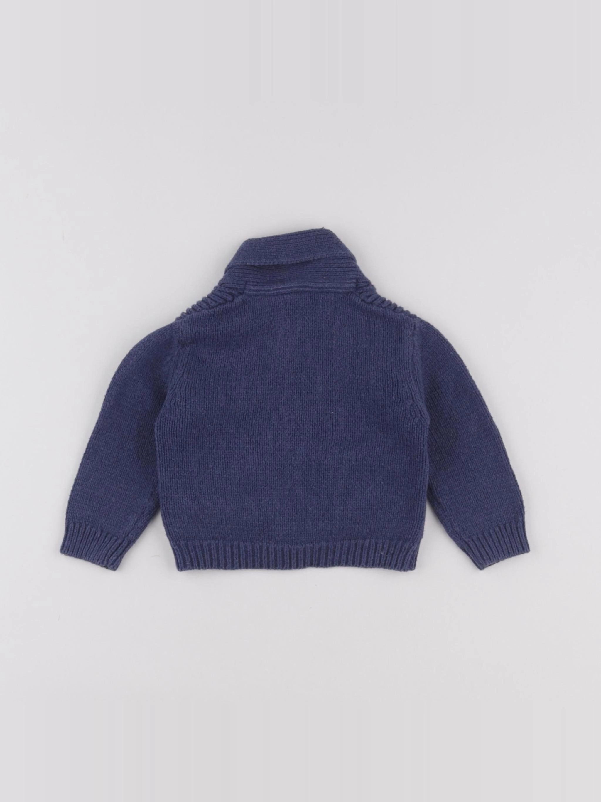 Boutchou - gilet bleu - 6 mois