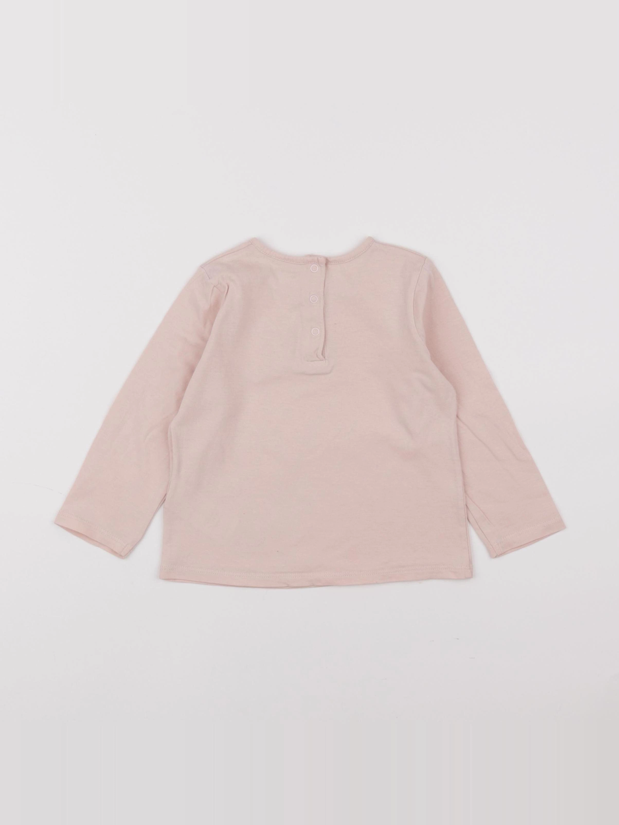 Vertbaudet - tee-shirt rose - 2 ans