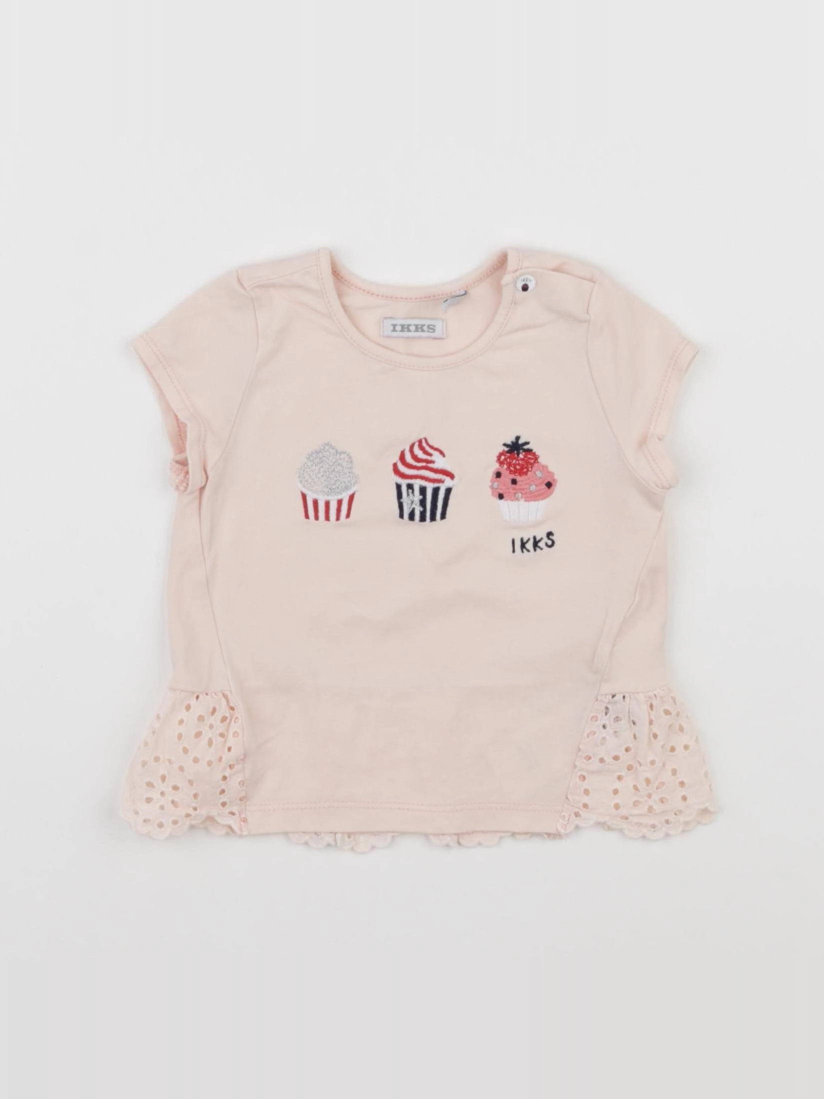 IKKS - tee-shirt rose - 12 mois