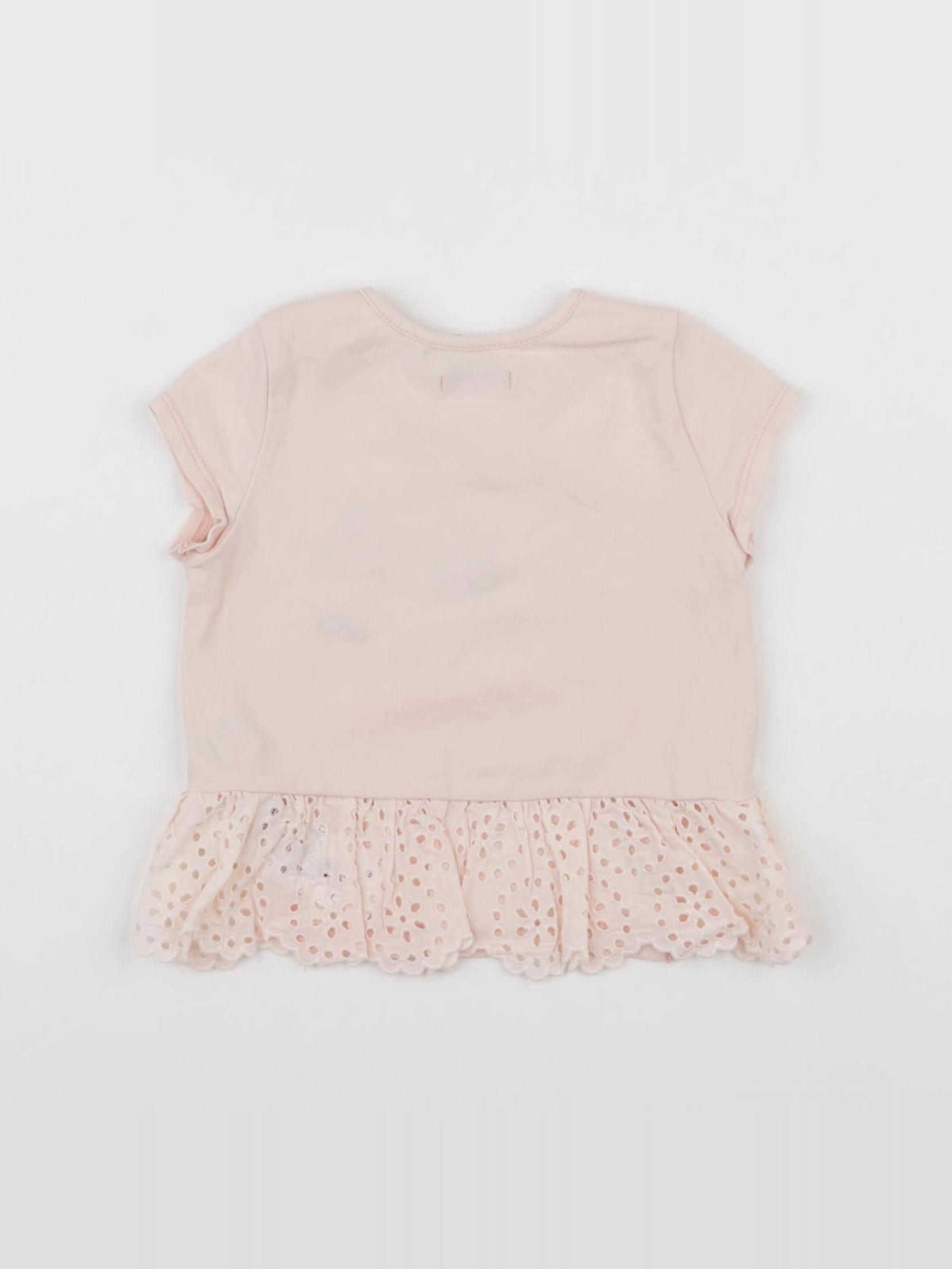 IKKS - tee-shirt rose - 12 mois