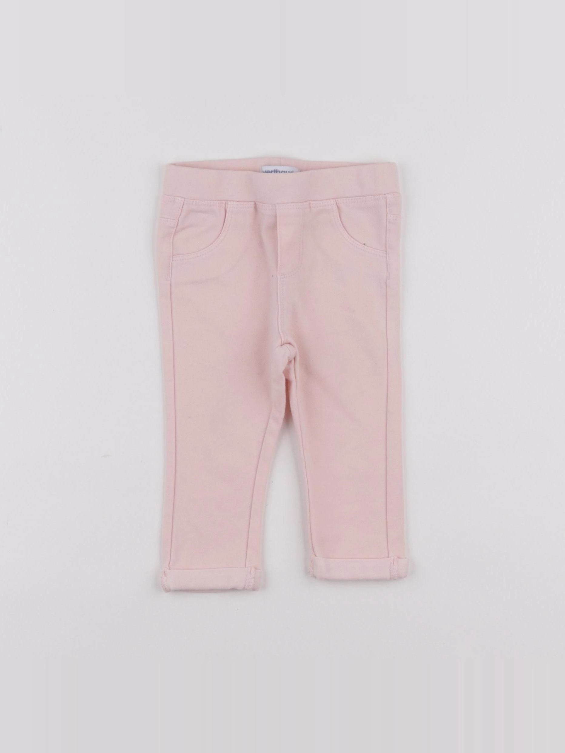Vertbaudet - jegging rose - 9 mois