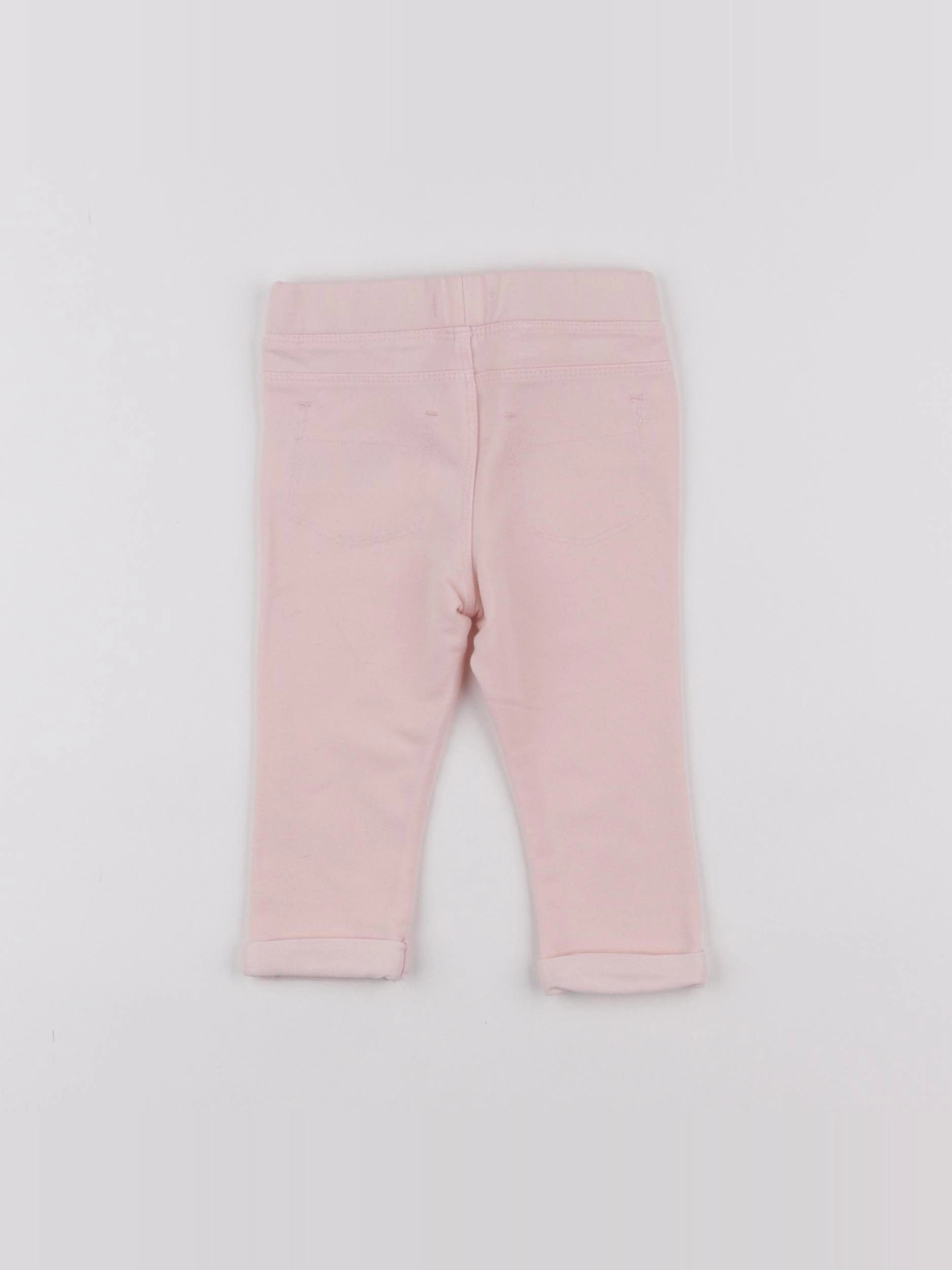Vertbaudet - jegging rose - 9 mois