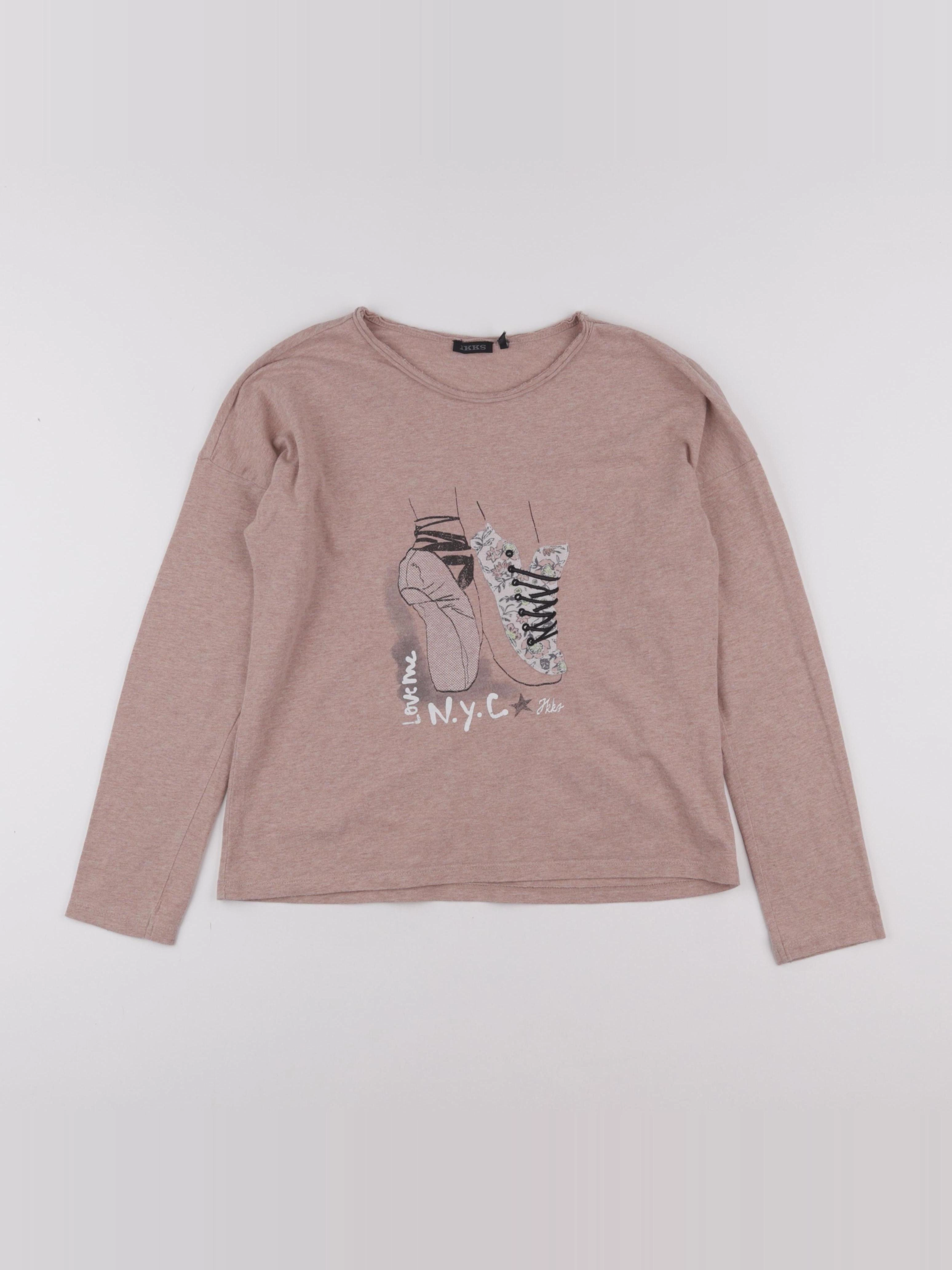 IKKS - tee-shirt rose - 10 ans