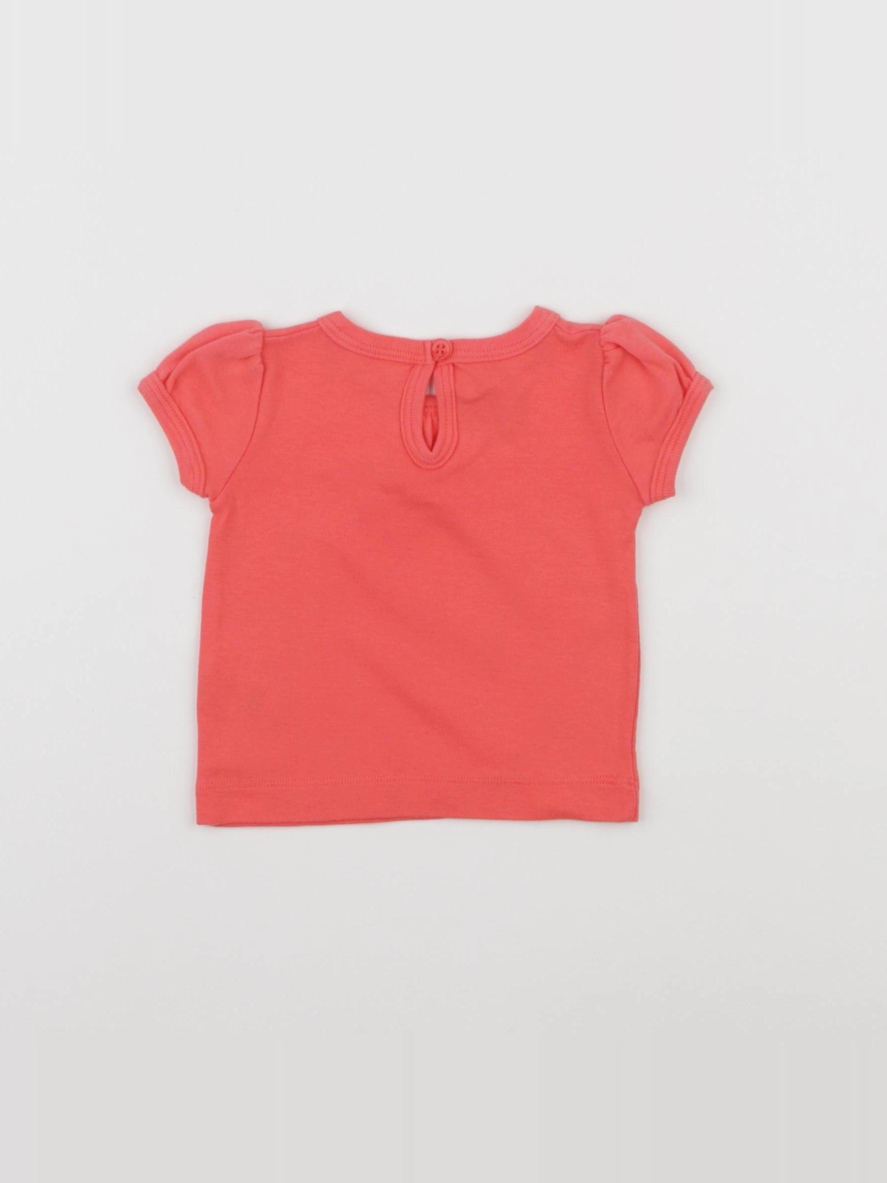 Petit Bateau - tee-shirt rose - 3 mois