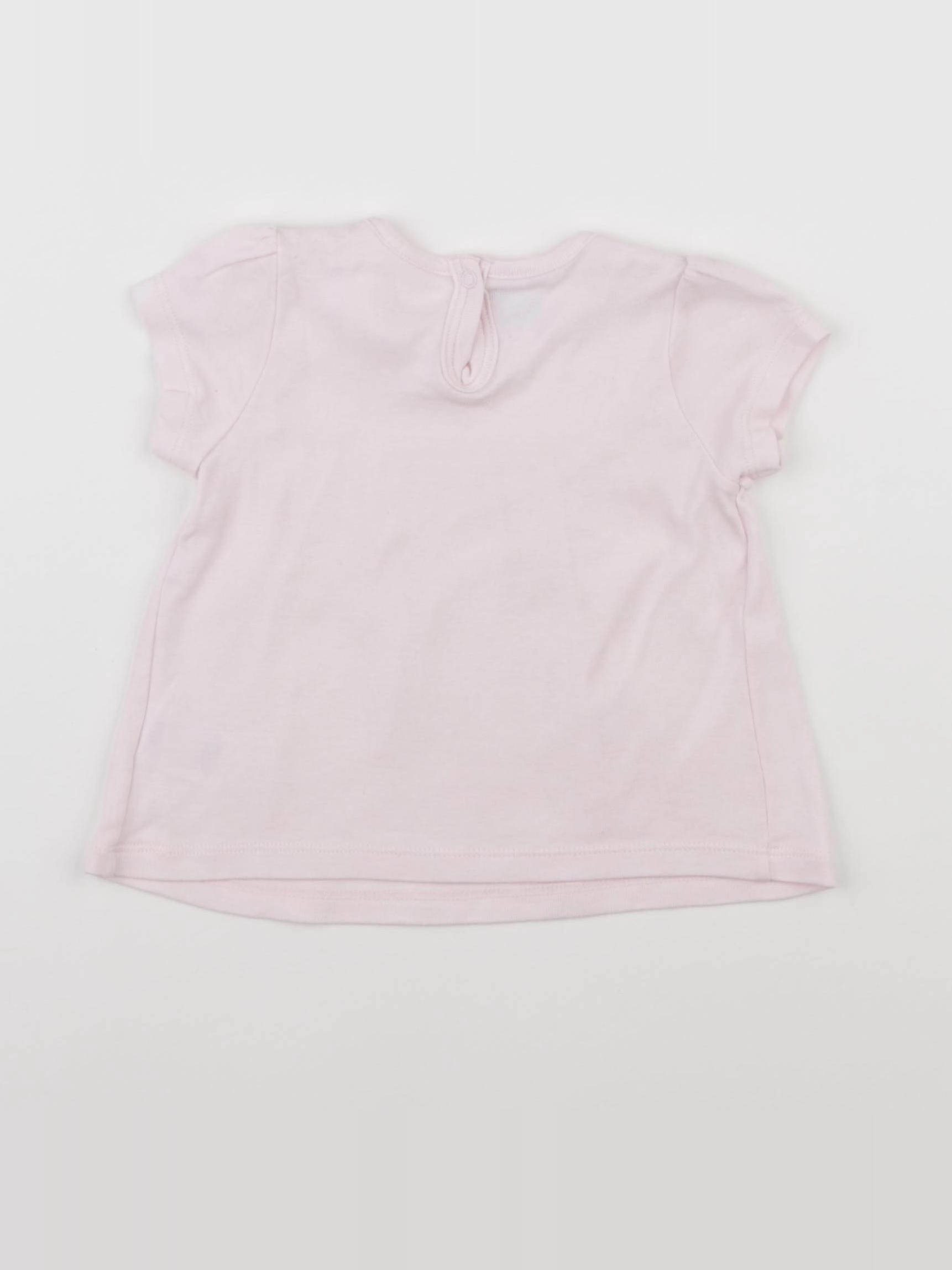 Petit Bateau - tee-shirt rose - 12 mois