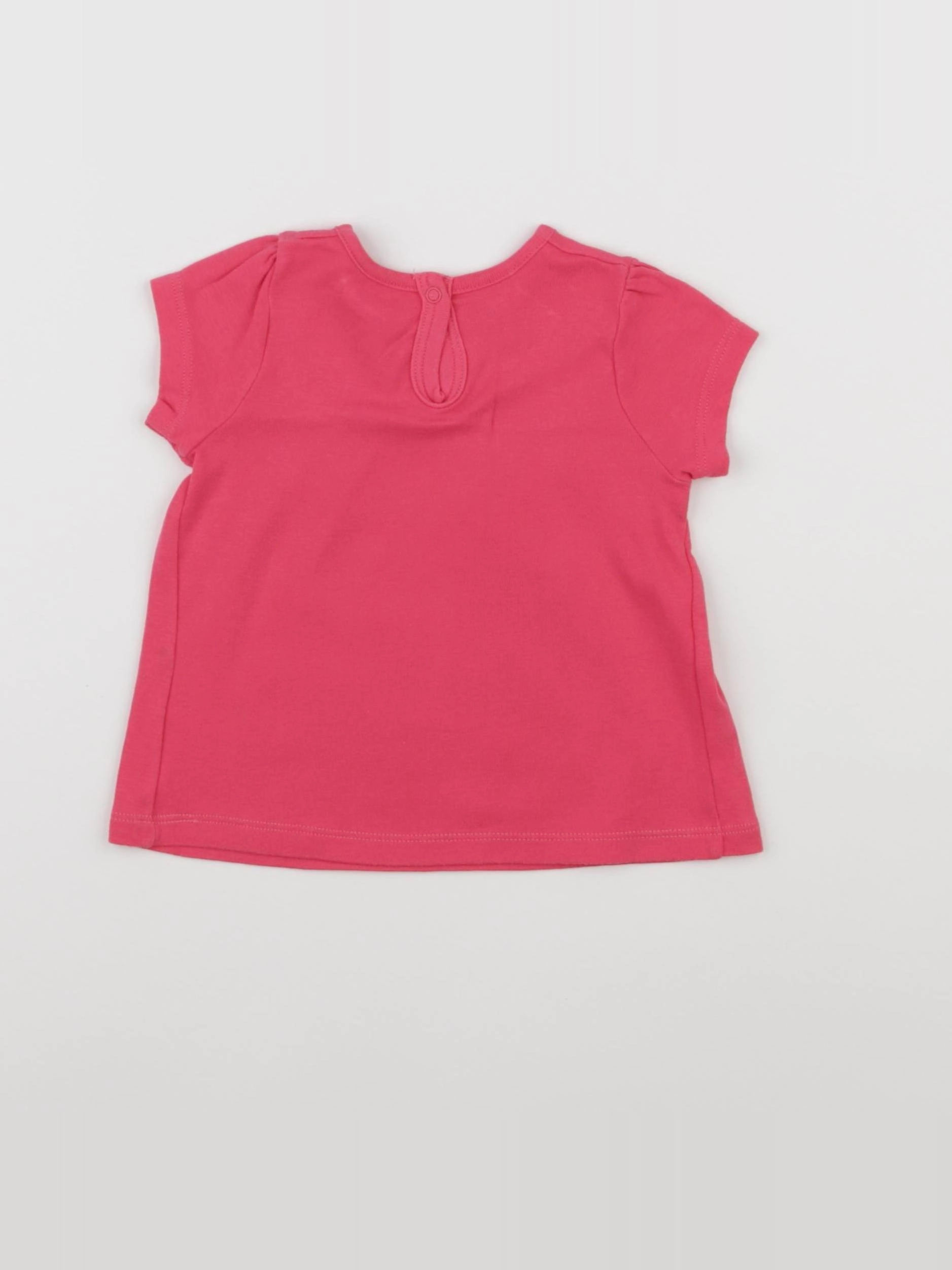 Petit Bateau - tee-shirt rose - 12 mois