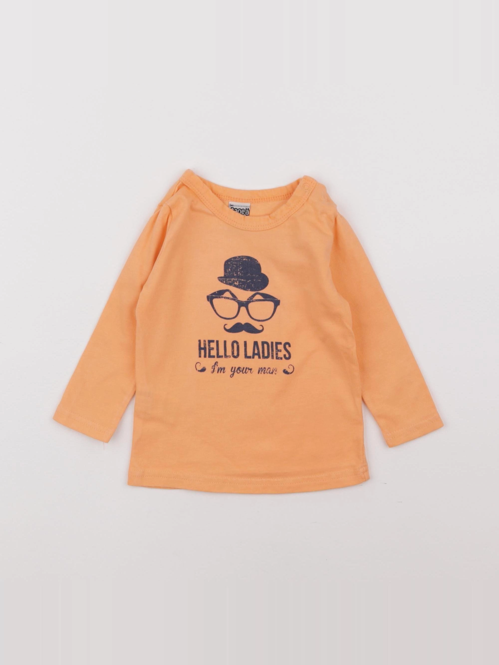 Tape à l'oeil - tee-shirt orange - 12 mois