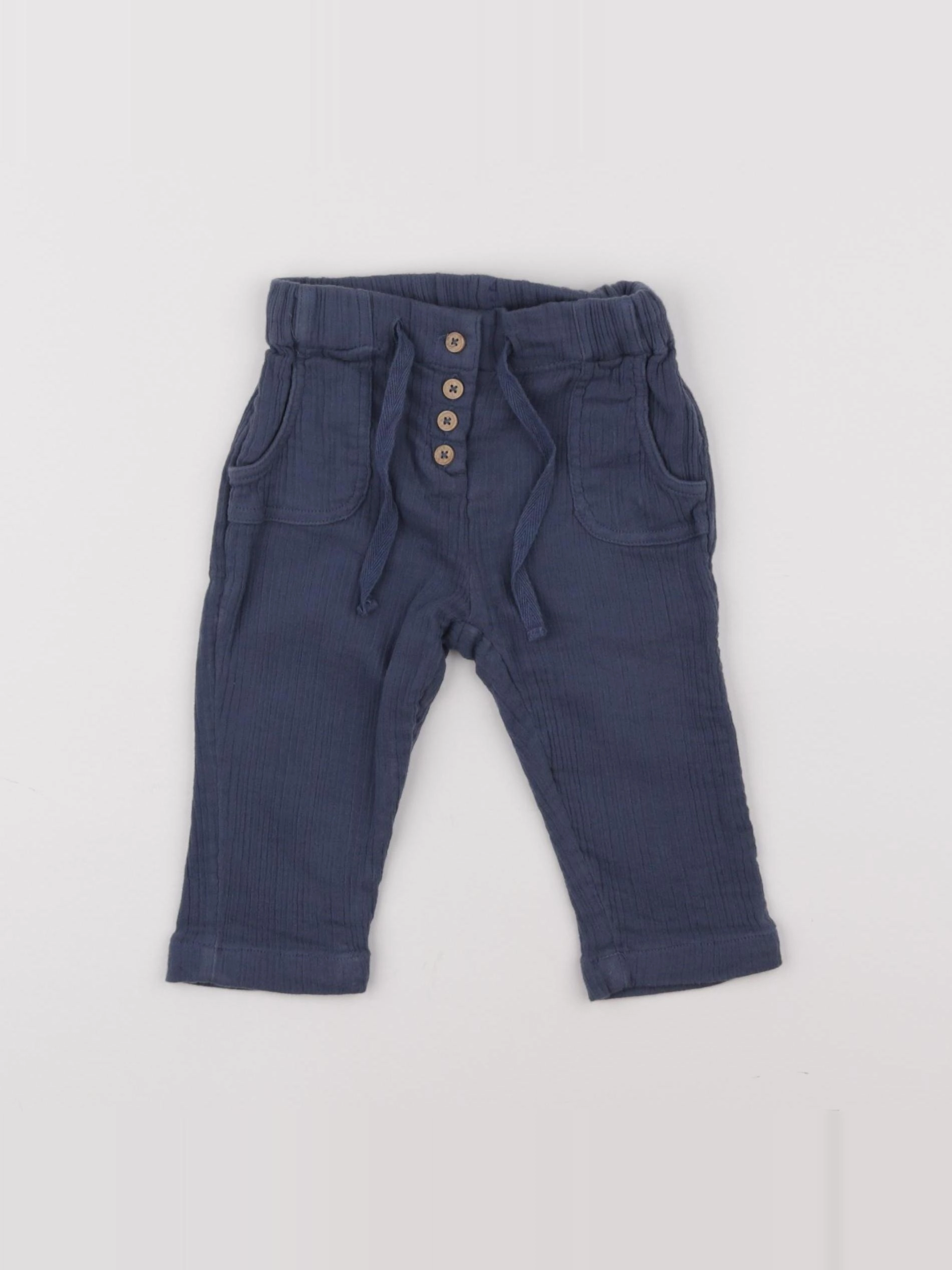 Boutchou - pantalon bleu - 6 mois
