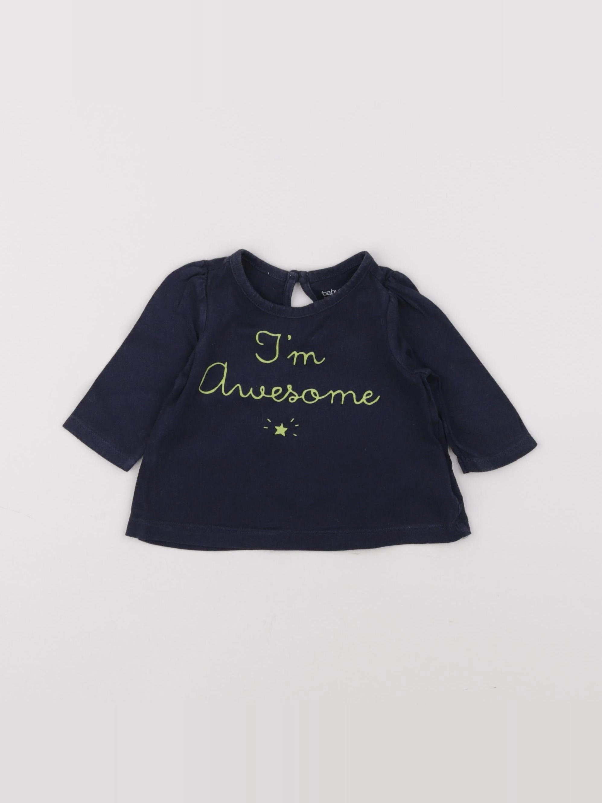 GAP - tee-shirt bleu - 0/3 mois
