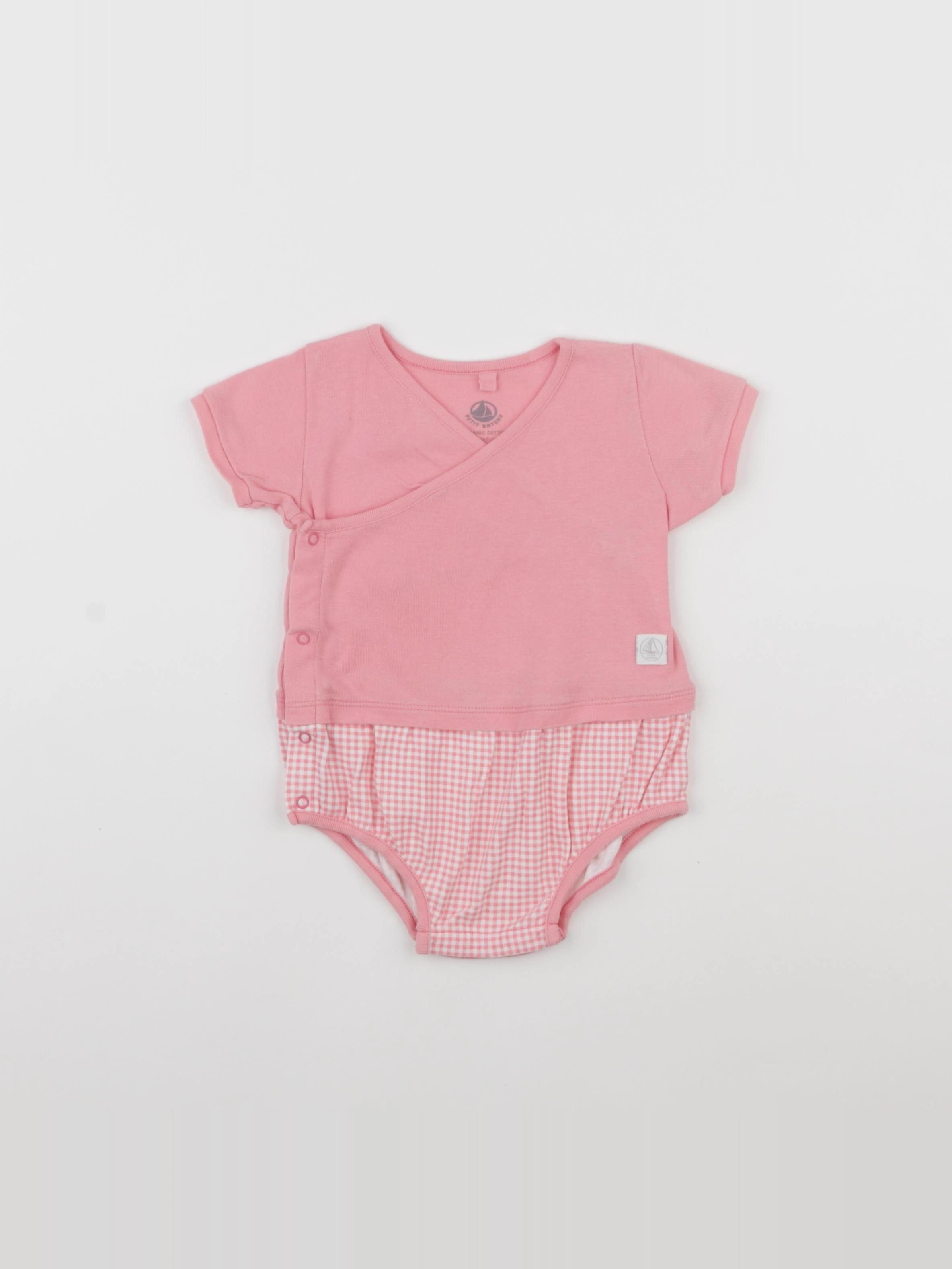 Petit Bateau - combinaison rose - 6 mois