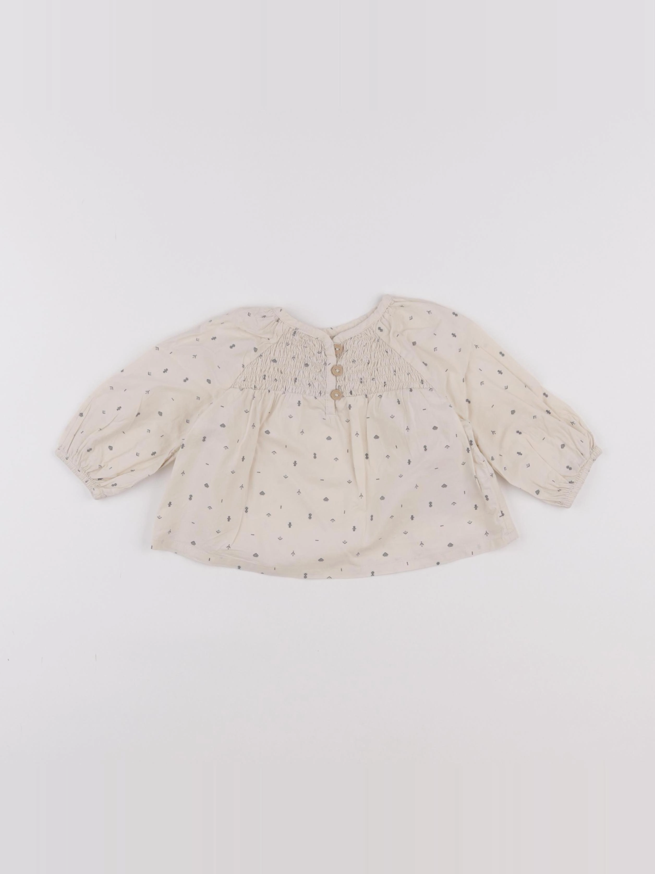 Vertbaudet - blouse beige - 6 mois