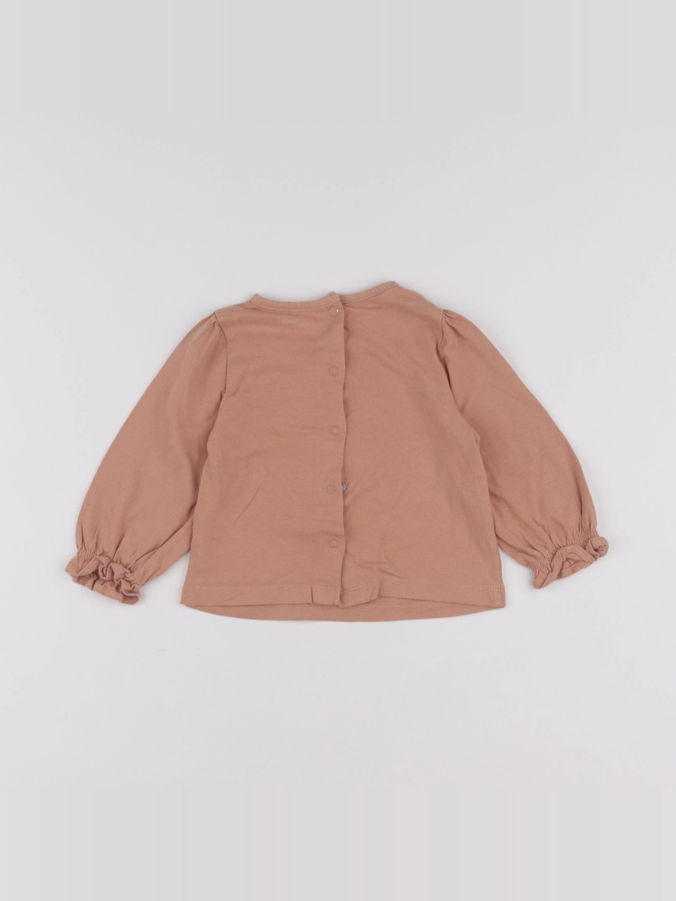 Vertbaudet - tee-shirt marron - 9 mois