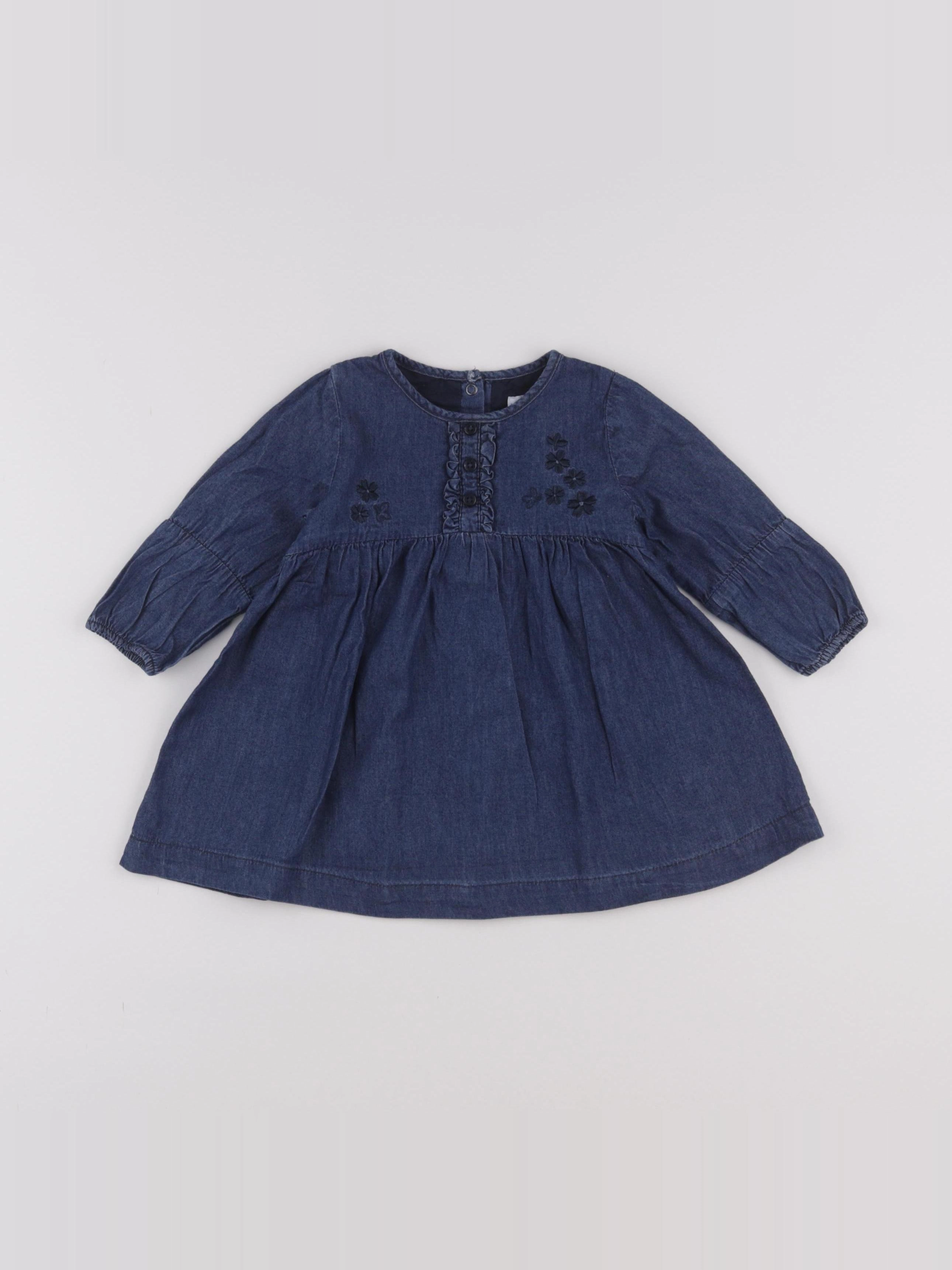 Vertbaudet - robe bleu - 9 mois