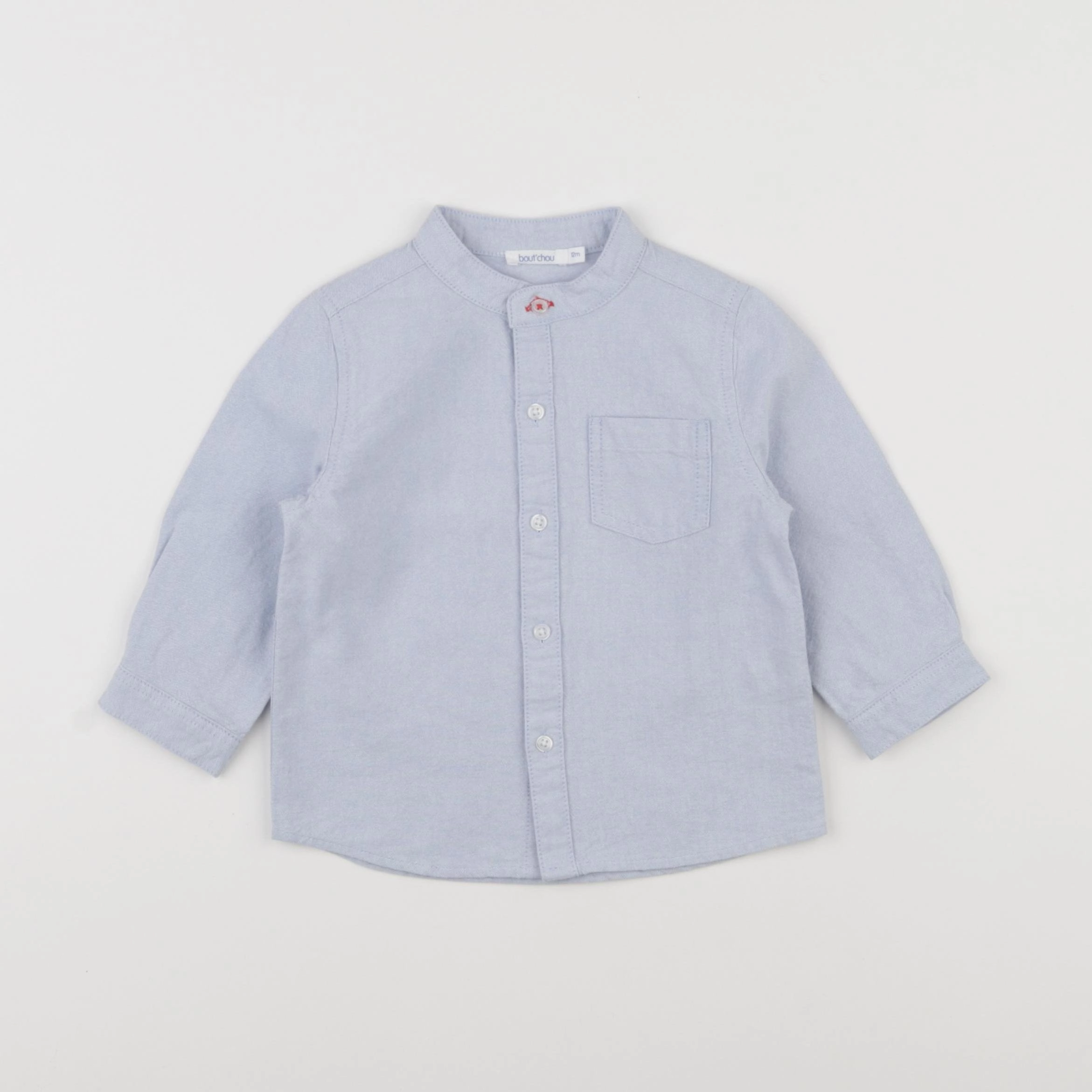 Boutchou - chemise bleu - 12 mois