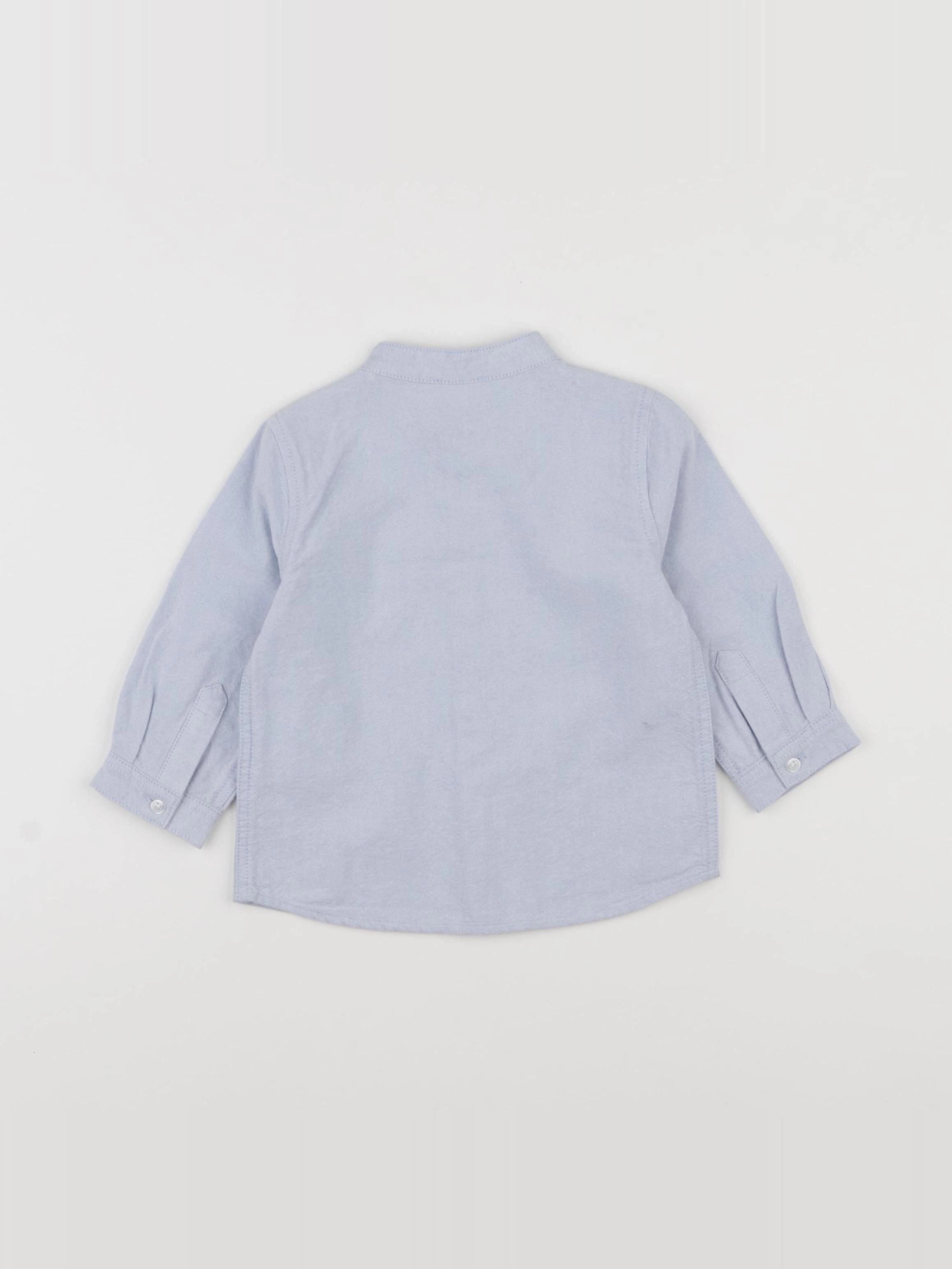 Boutchou - chemise bleu - 12 mois