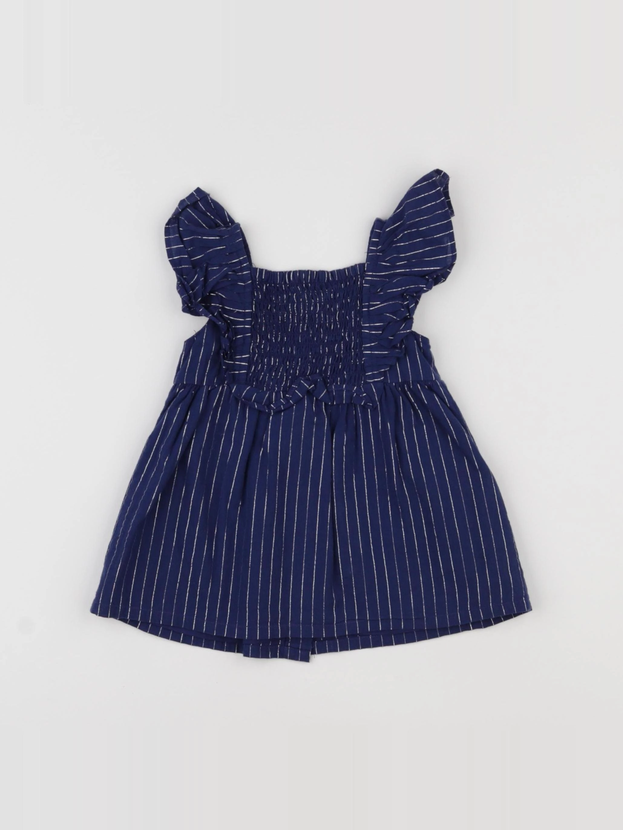 Vertbaudet - robe bleu, argent - 3 mois