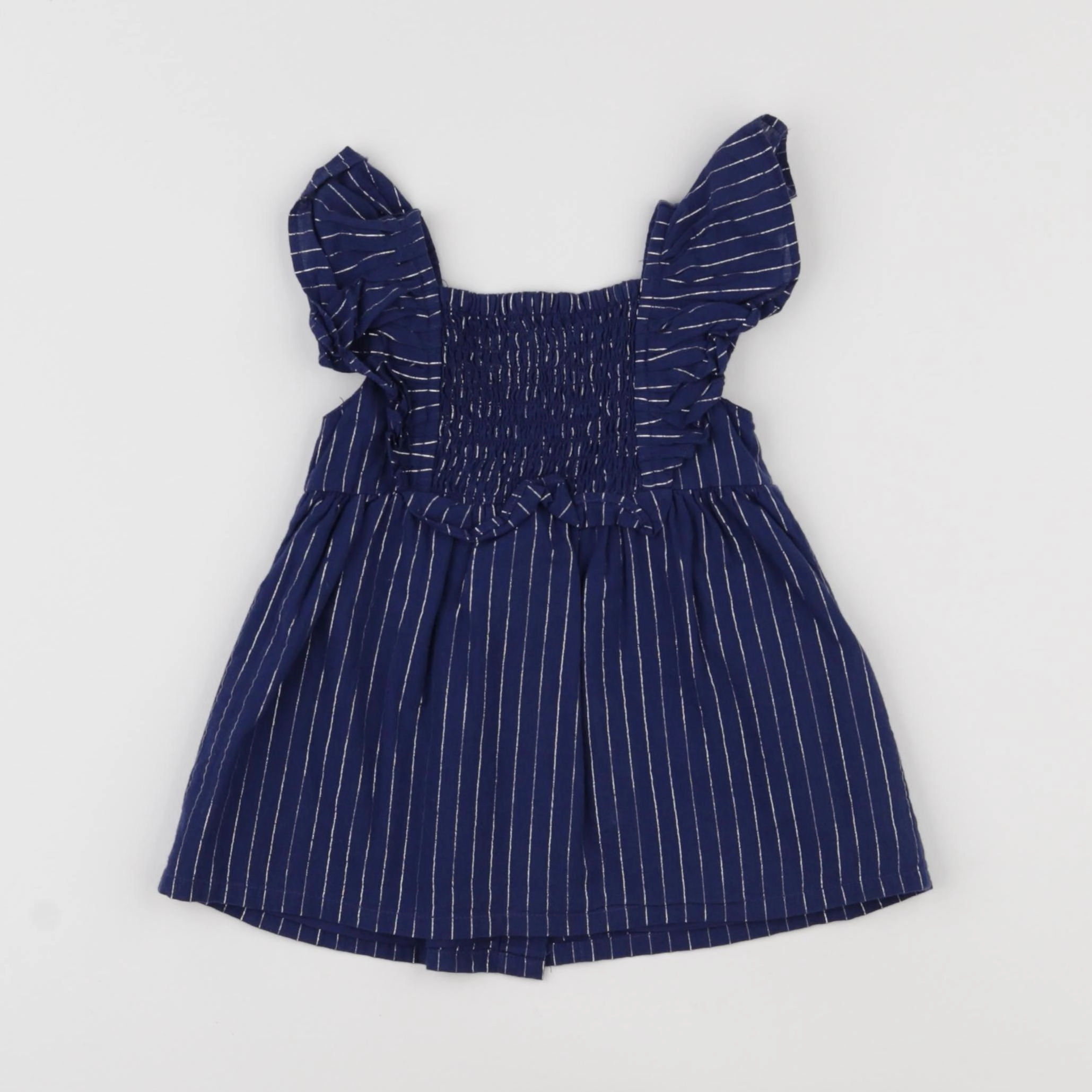 Vertbaudet - robe bleu, argent - 3 mois