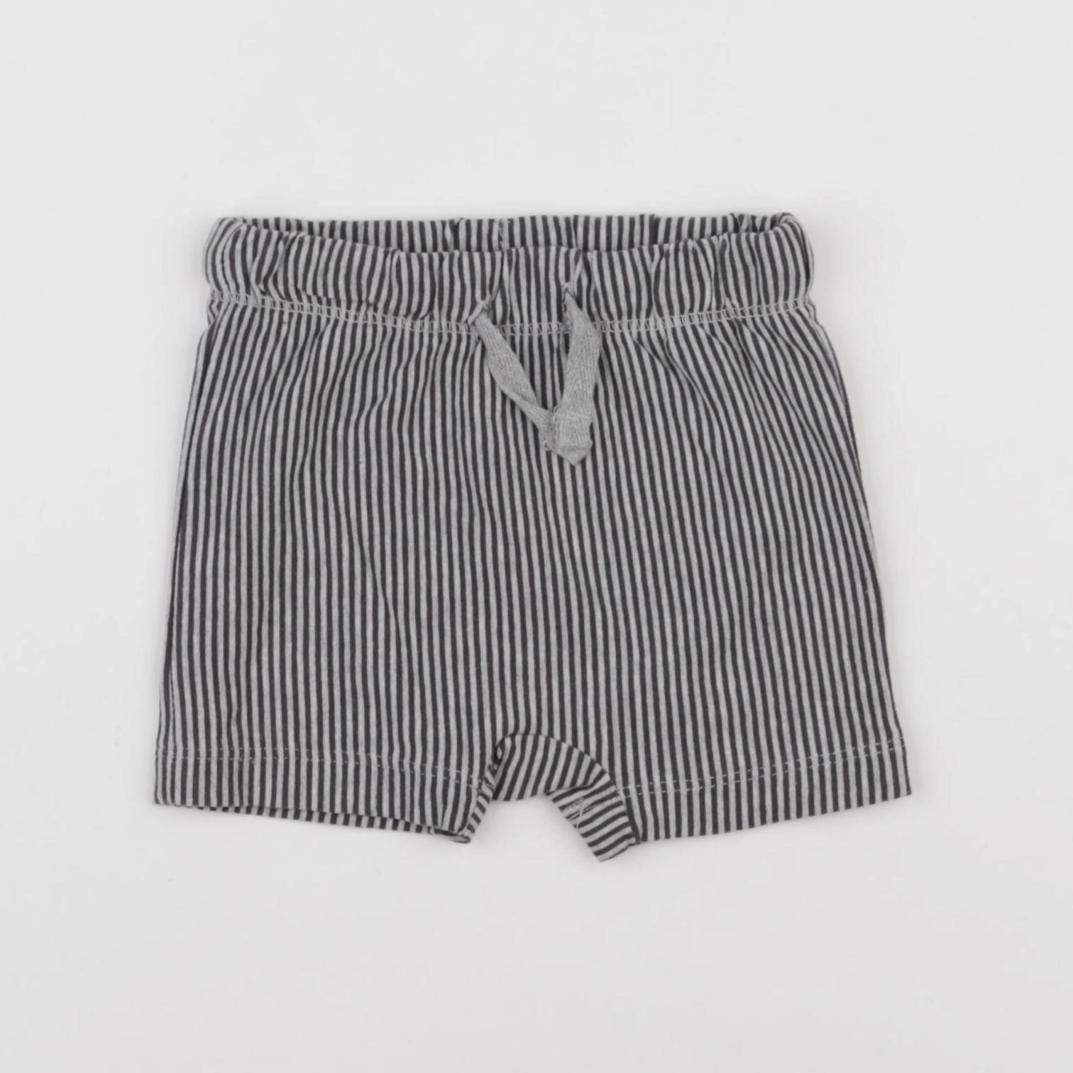 H&M - short gris - 2/4 mois