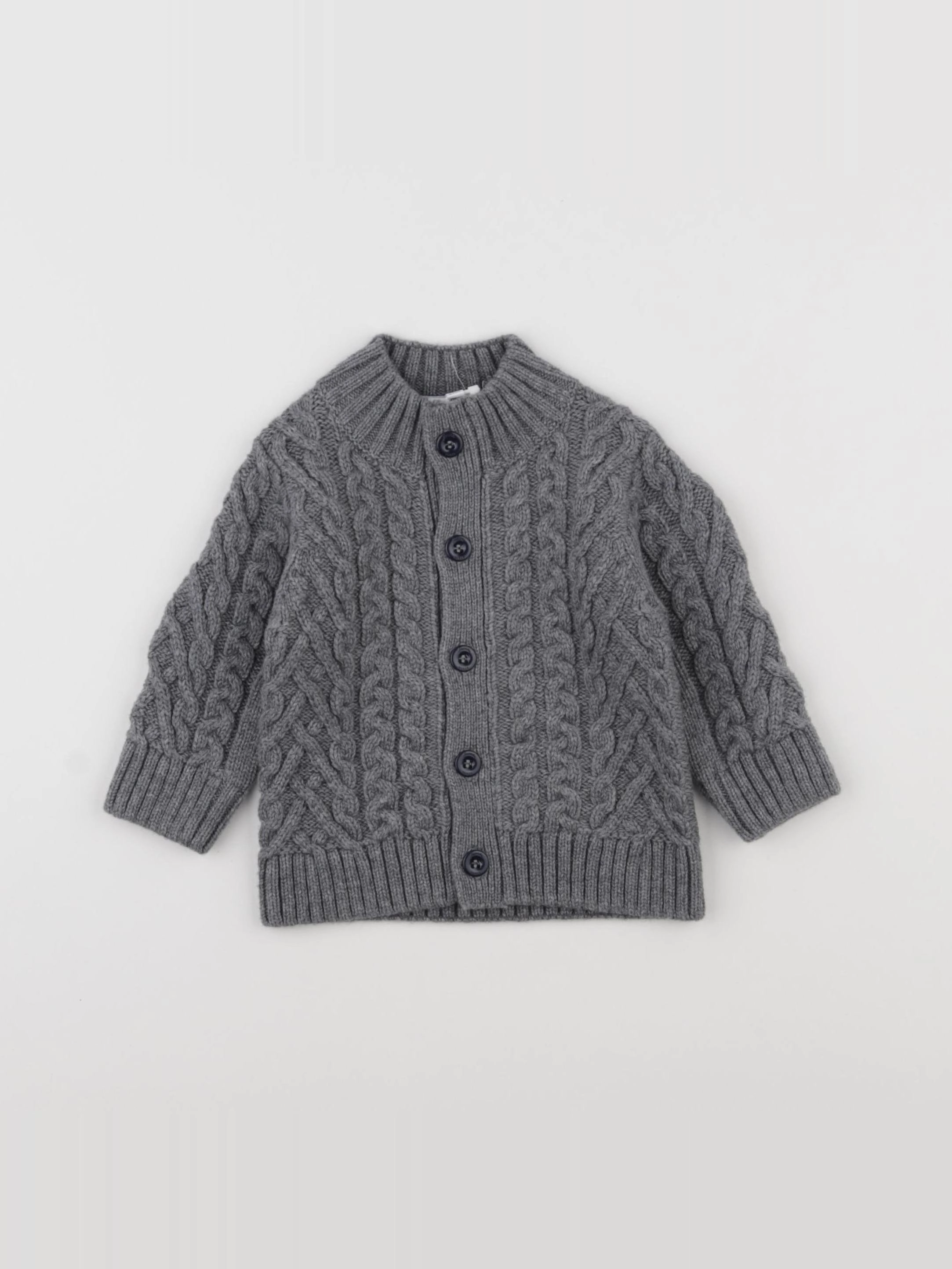 Jacadi - gilet gris - 6 mois
