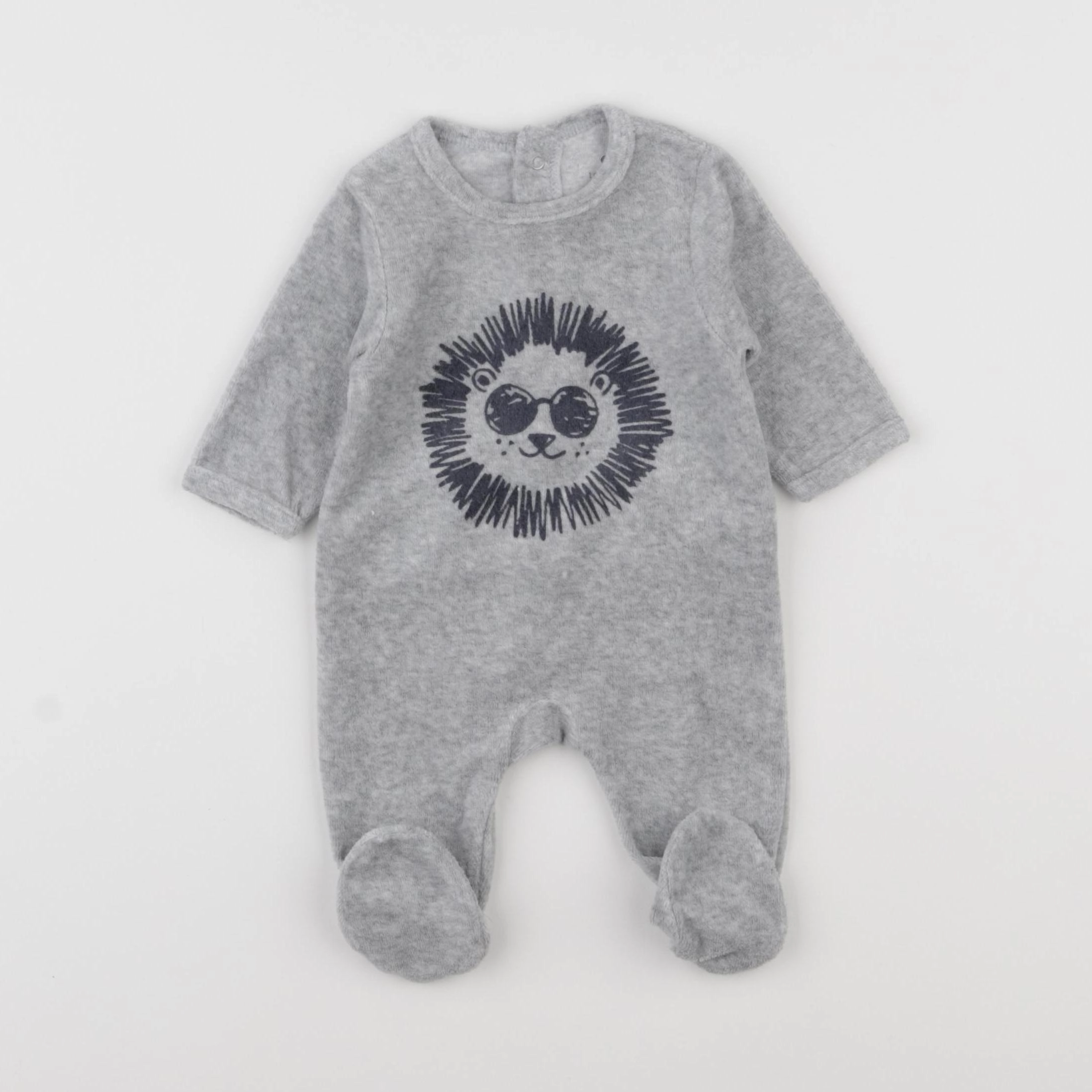 La Redoute - pyjama velours gris - 1 mois